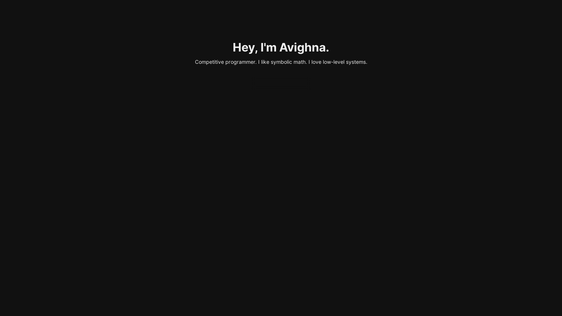 website screenshot of https://avighnac.me/