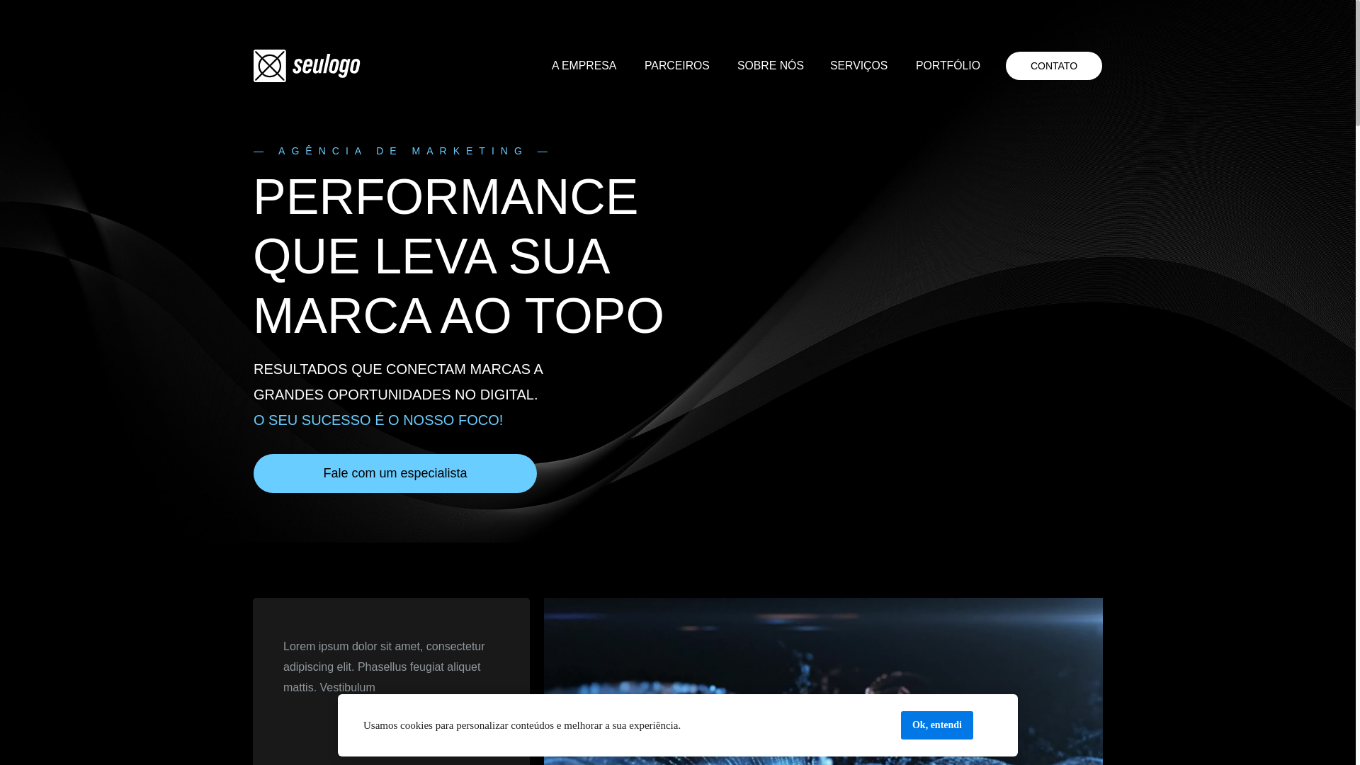 website screenshot of https://agenciathevox.com.br/