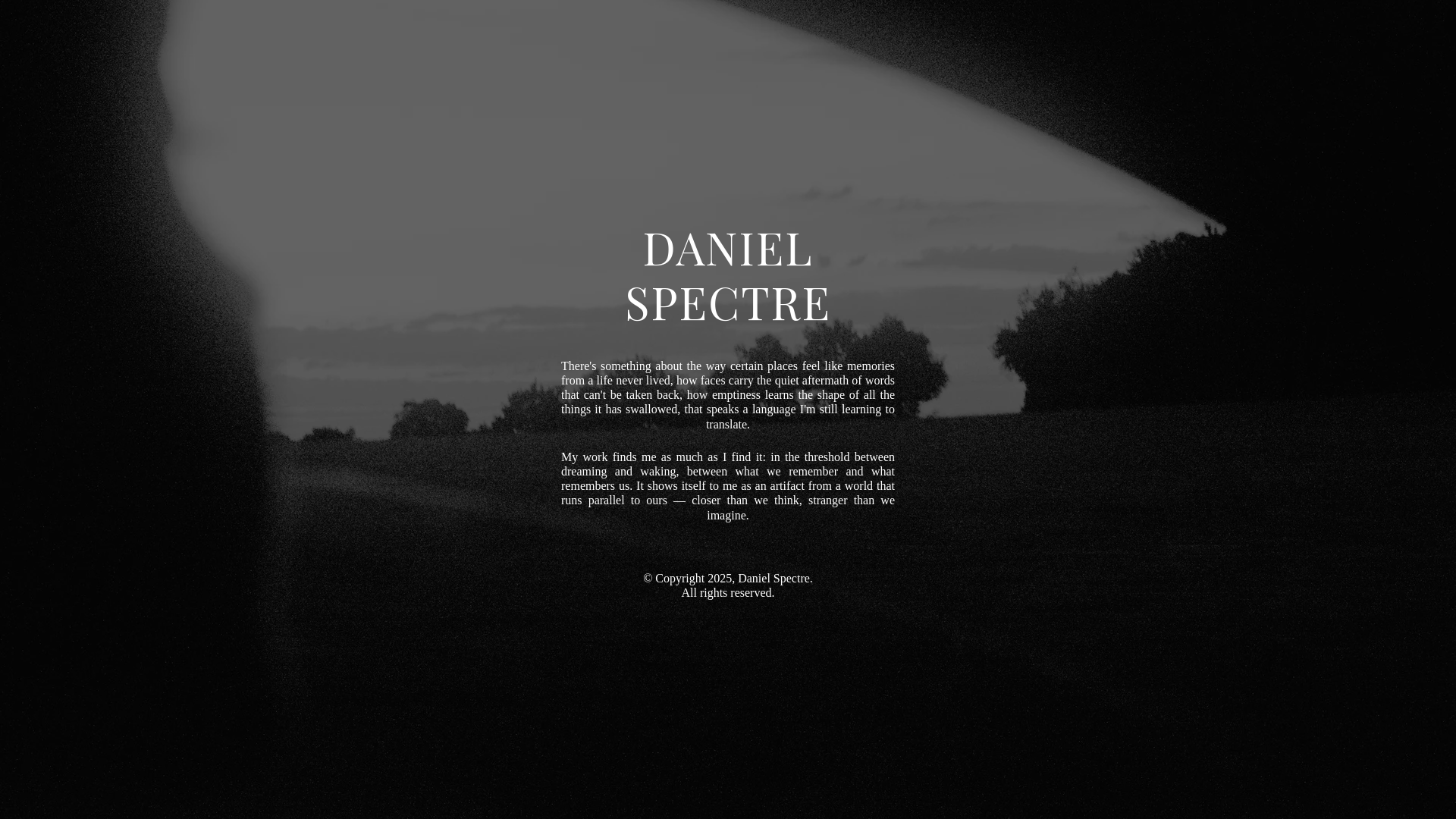 website screenshot of https://daniel-spectre-index.pages.dev/