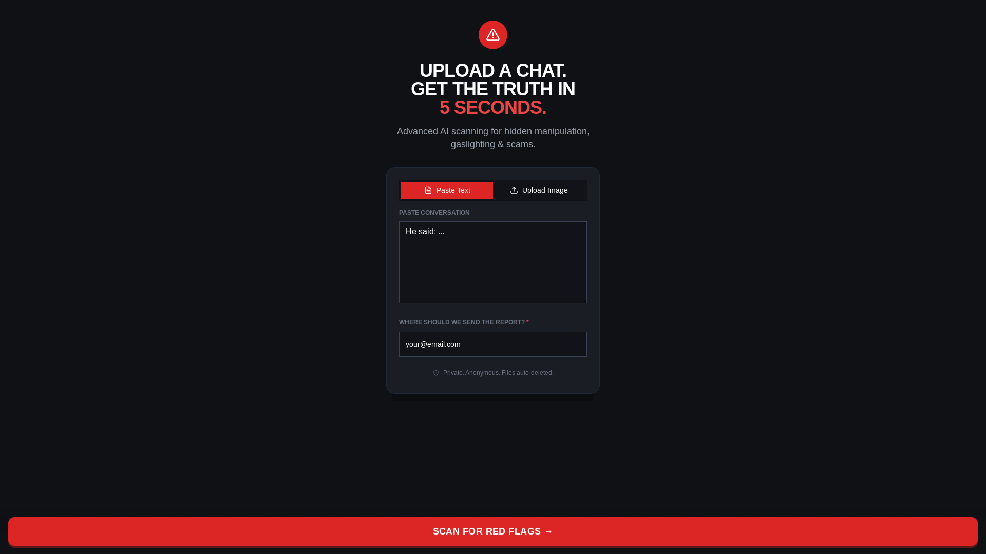 website screenshot of https://scamscan.live/