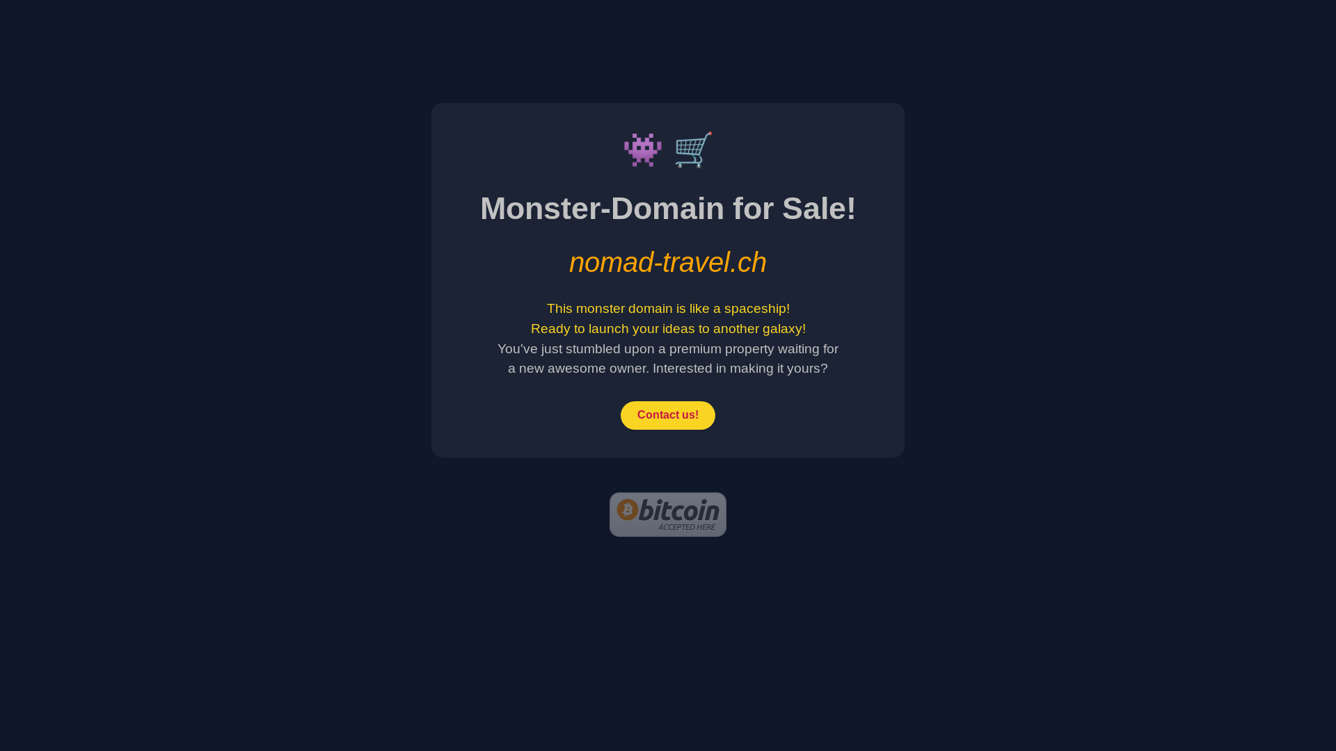 website screenshot of https://nomad-travel.ch/