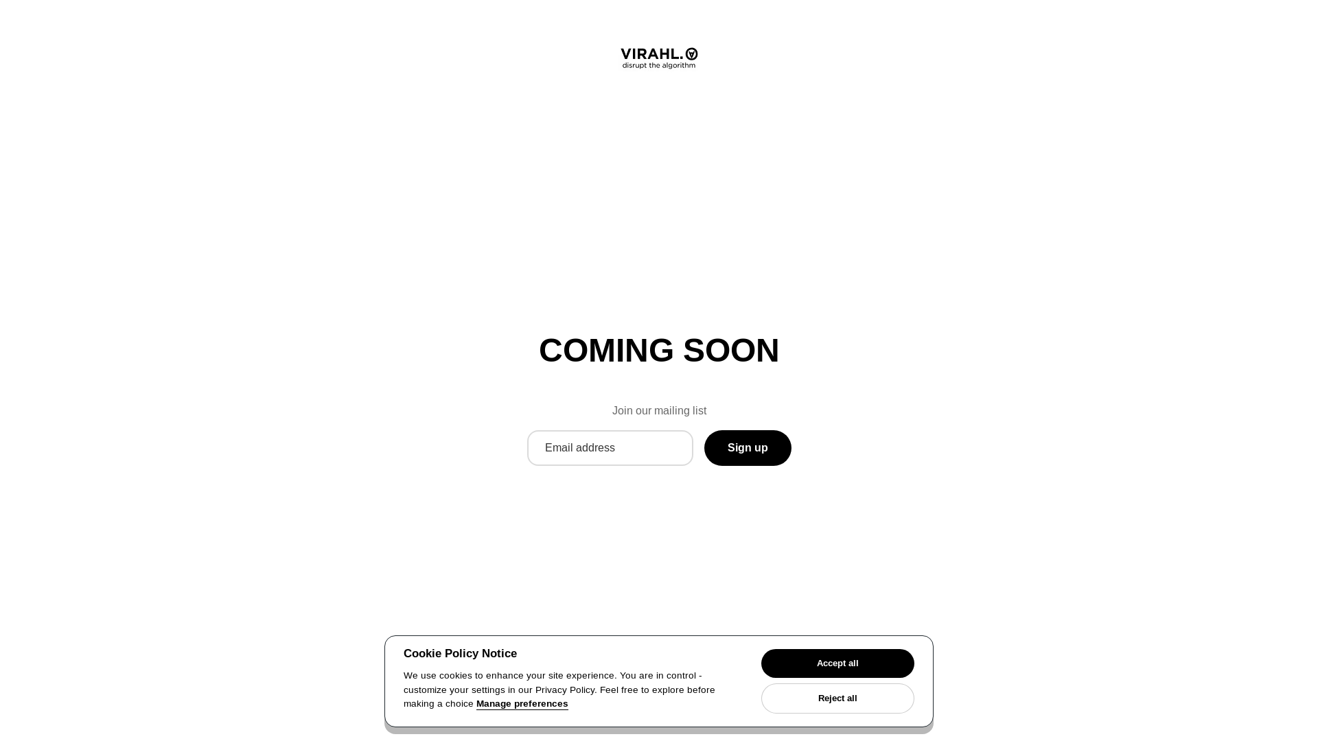 website screenshot of https://virahlgaming.store/