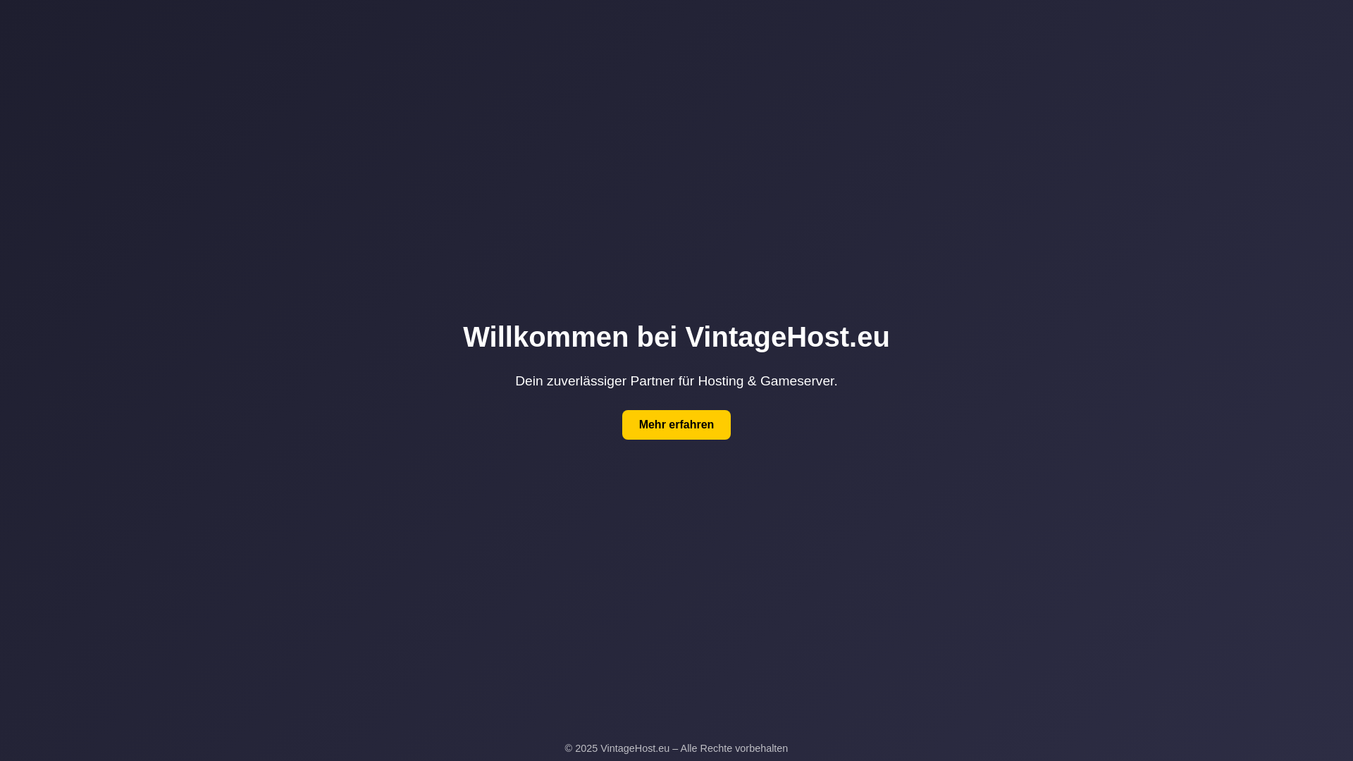 website screenshot of https://vintagehost.eu/