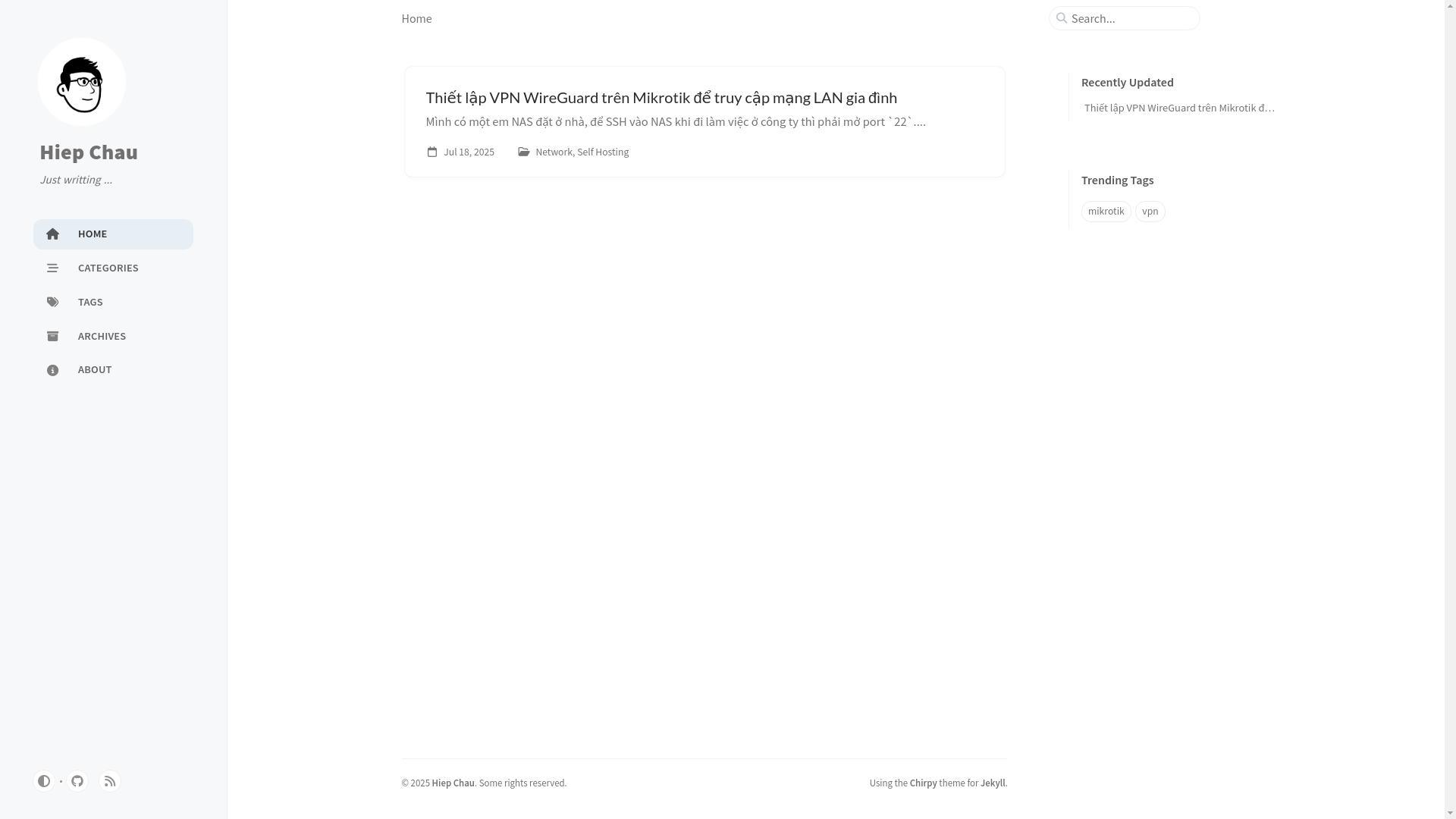 website screenshot of https://hiepchau-log.pages.dev/