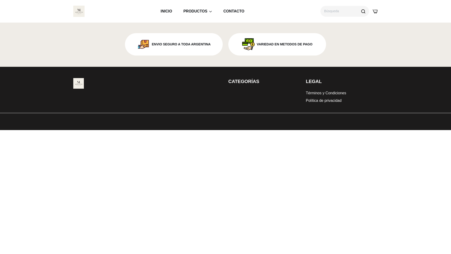 website screenshot of https://mundoencanto.store/