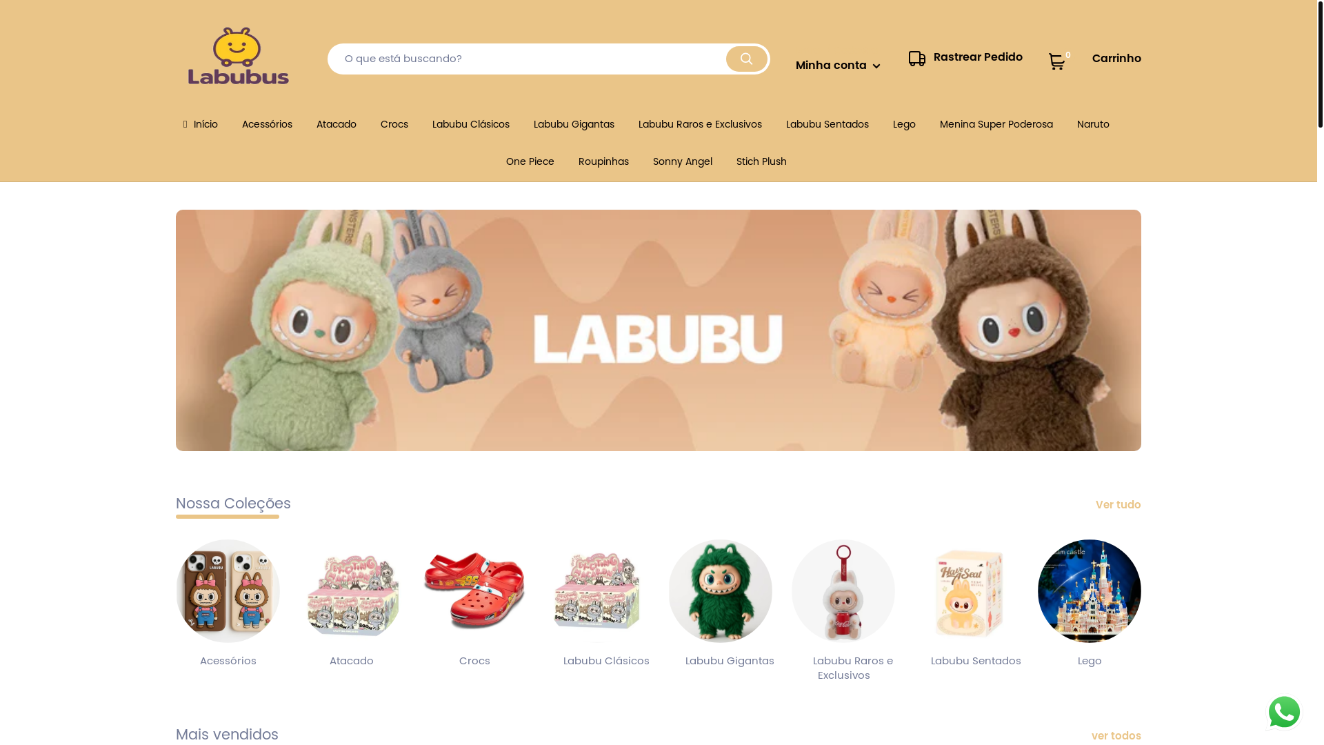website screenshot of https://lojaslabubu.com.br/