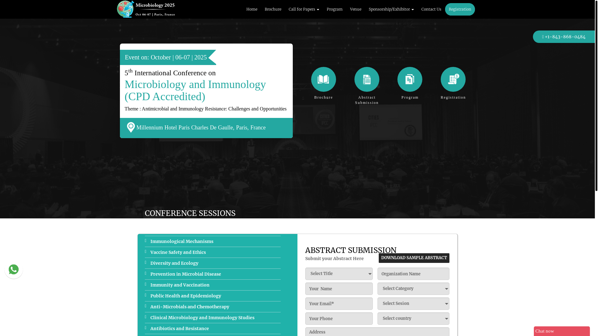 website screenshot of https://crgconferences.com/microbiology/abstractsubmission/