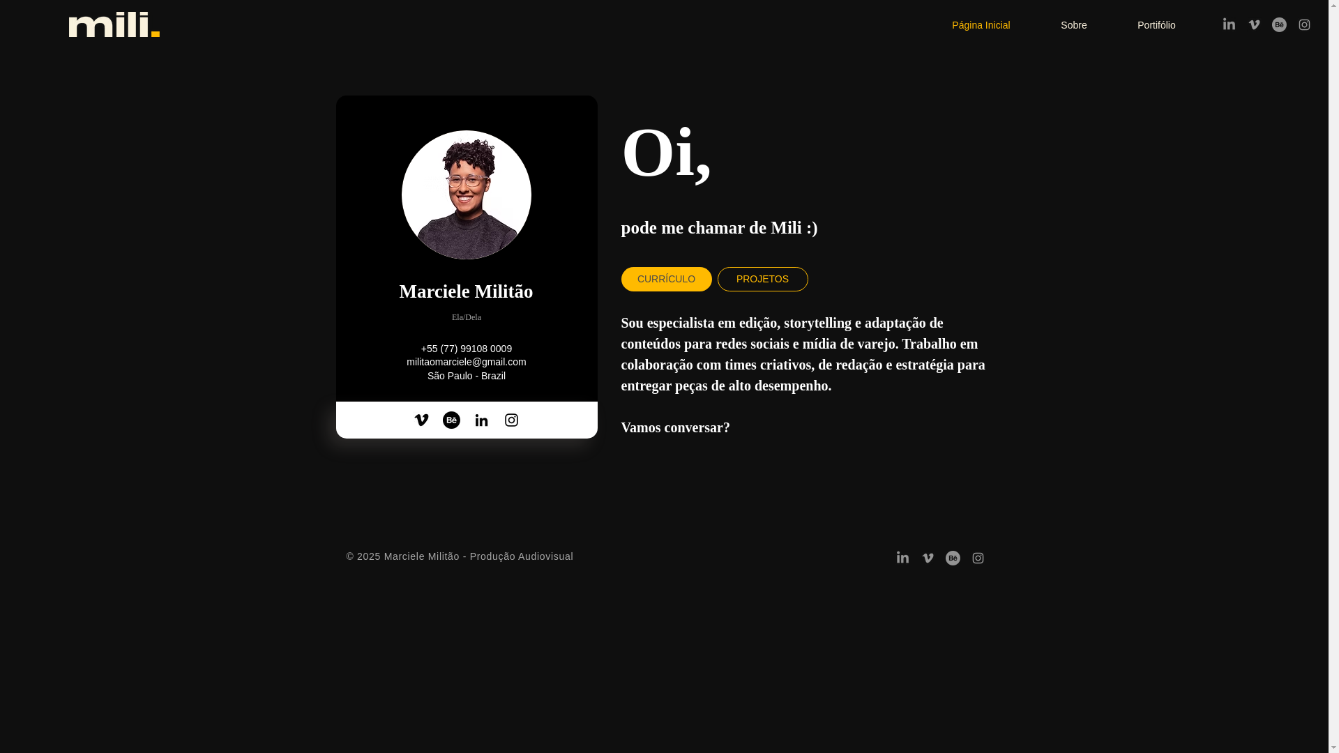 website screenshot of https://marcielemilitao.com/