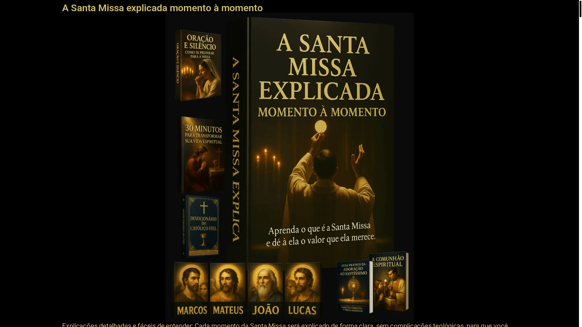 website screenshot of https://santamissaexplicada.site/