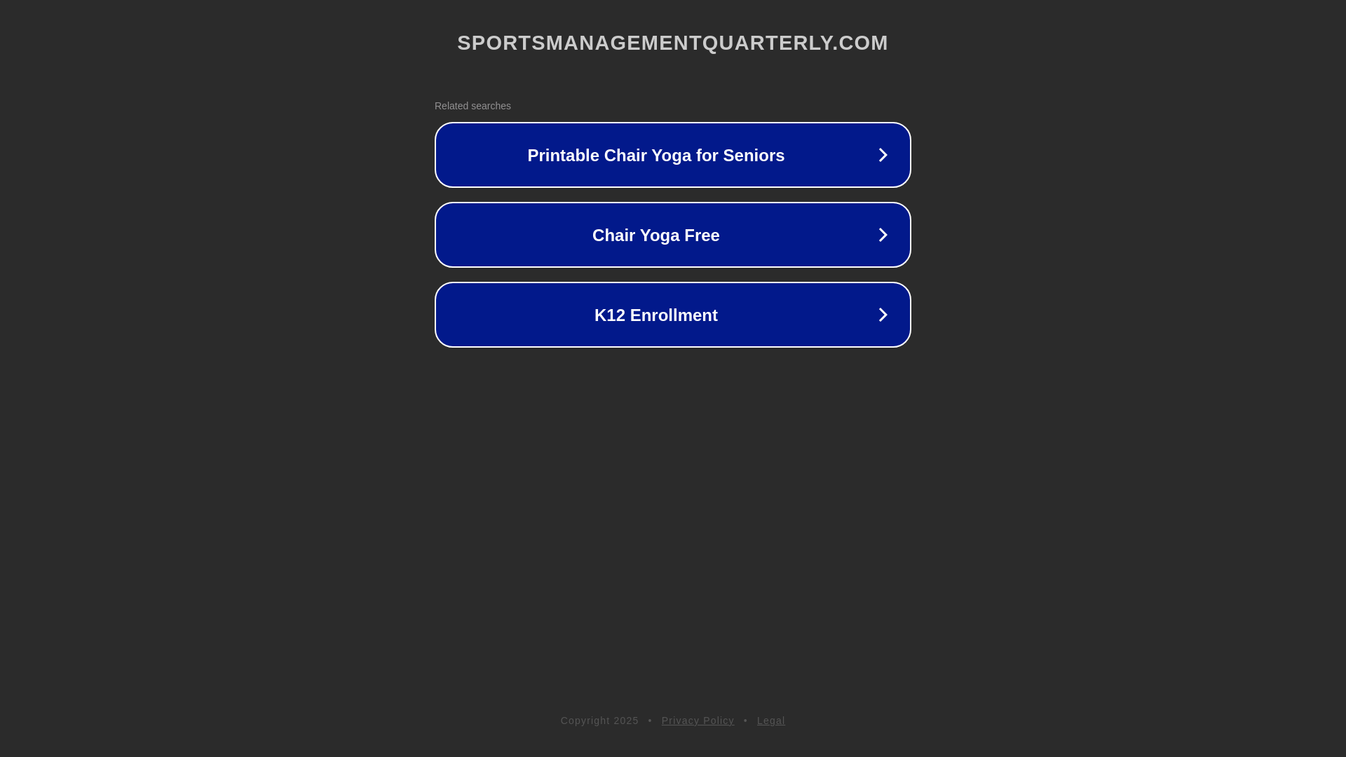 website screenshot of https://sportsmanagementquarterly.com/