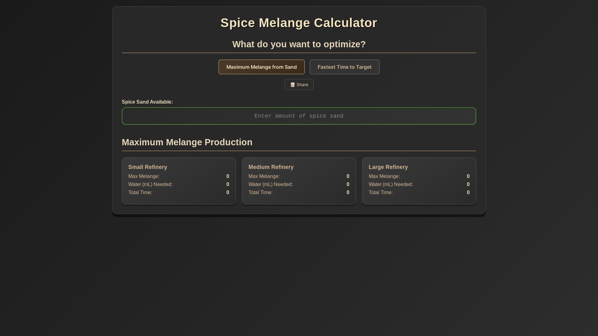 website screenshot of https://dune-spice-melange.pages.dev/