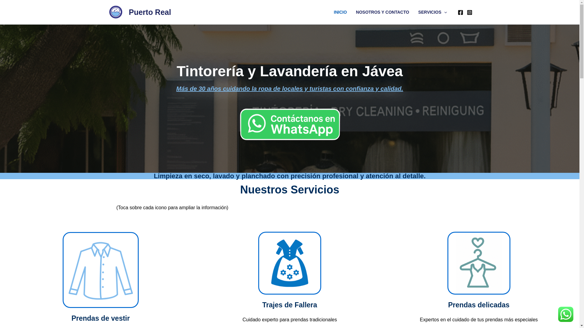 website screenshot of https://puertorealjavea.com/