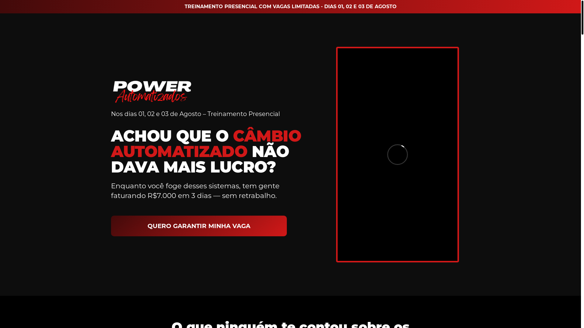 website screenshot of https://powerautomatizados.com.br/