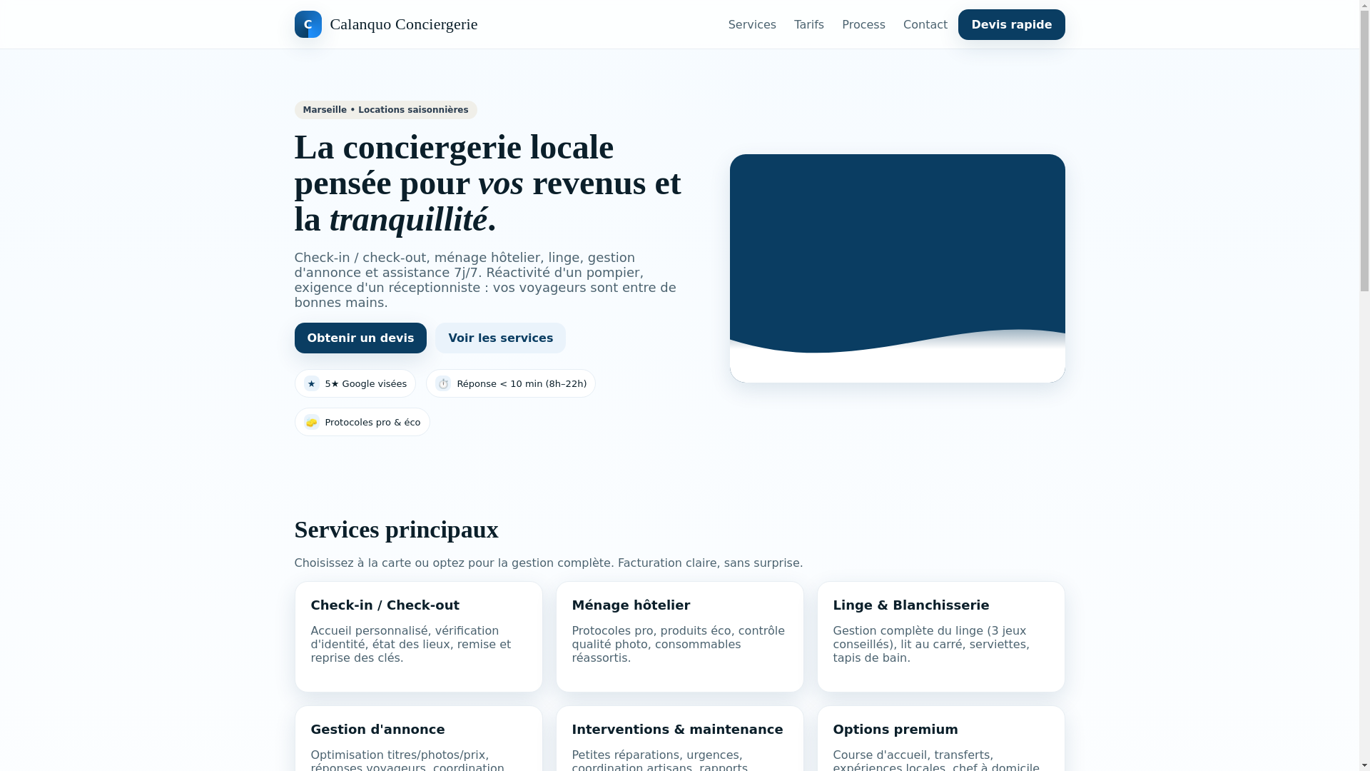 website screenshot of https://calanquo.fr/