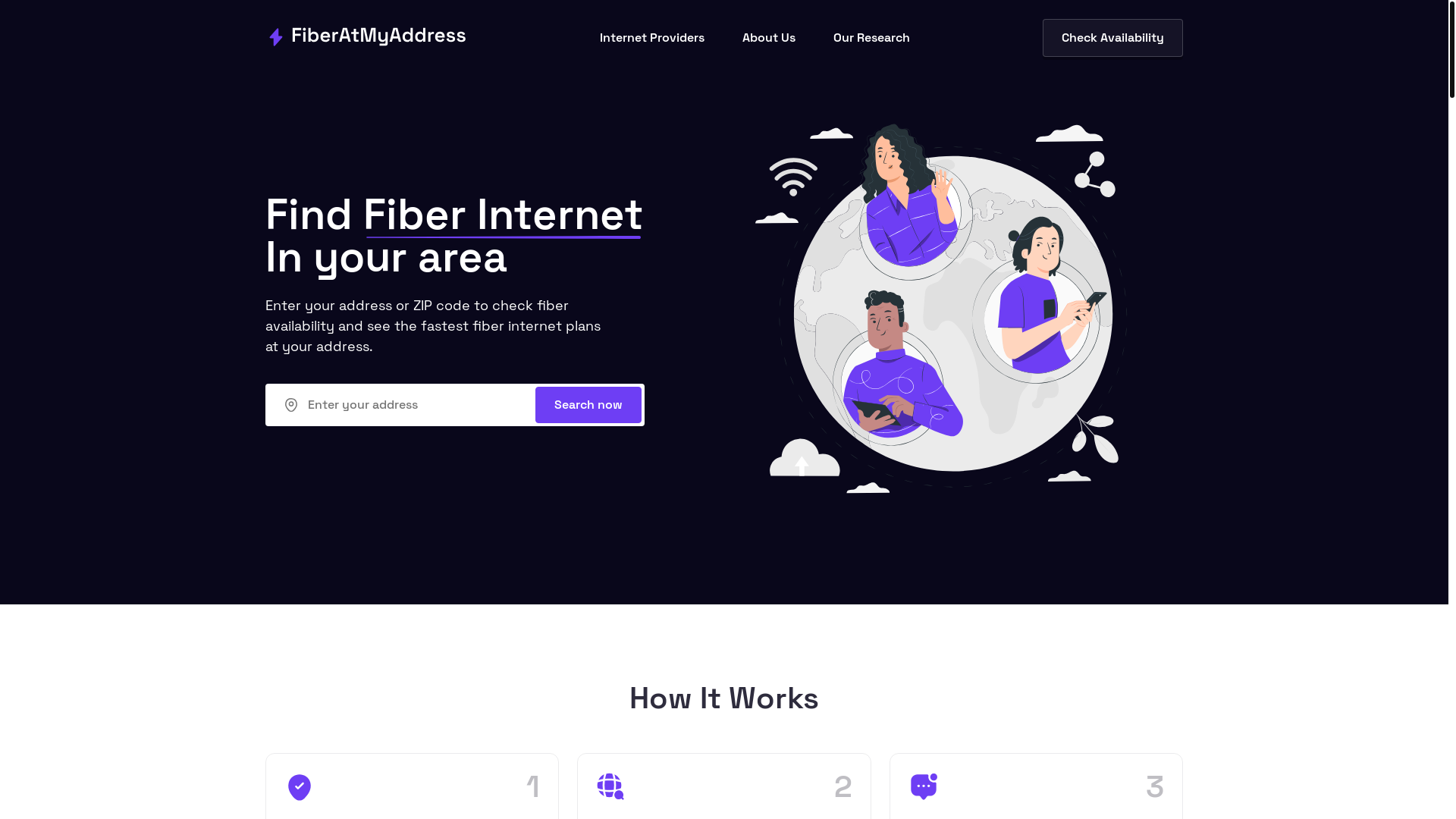 website screenshot of https://fibreinmyarea.co.uk/