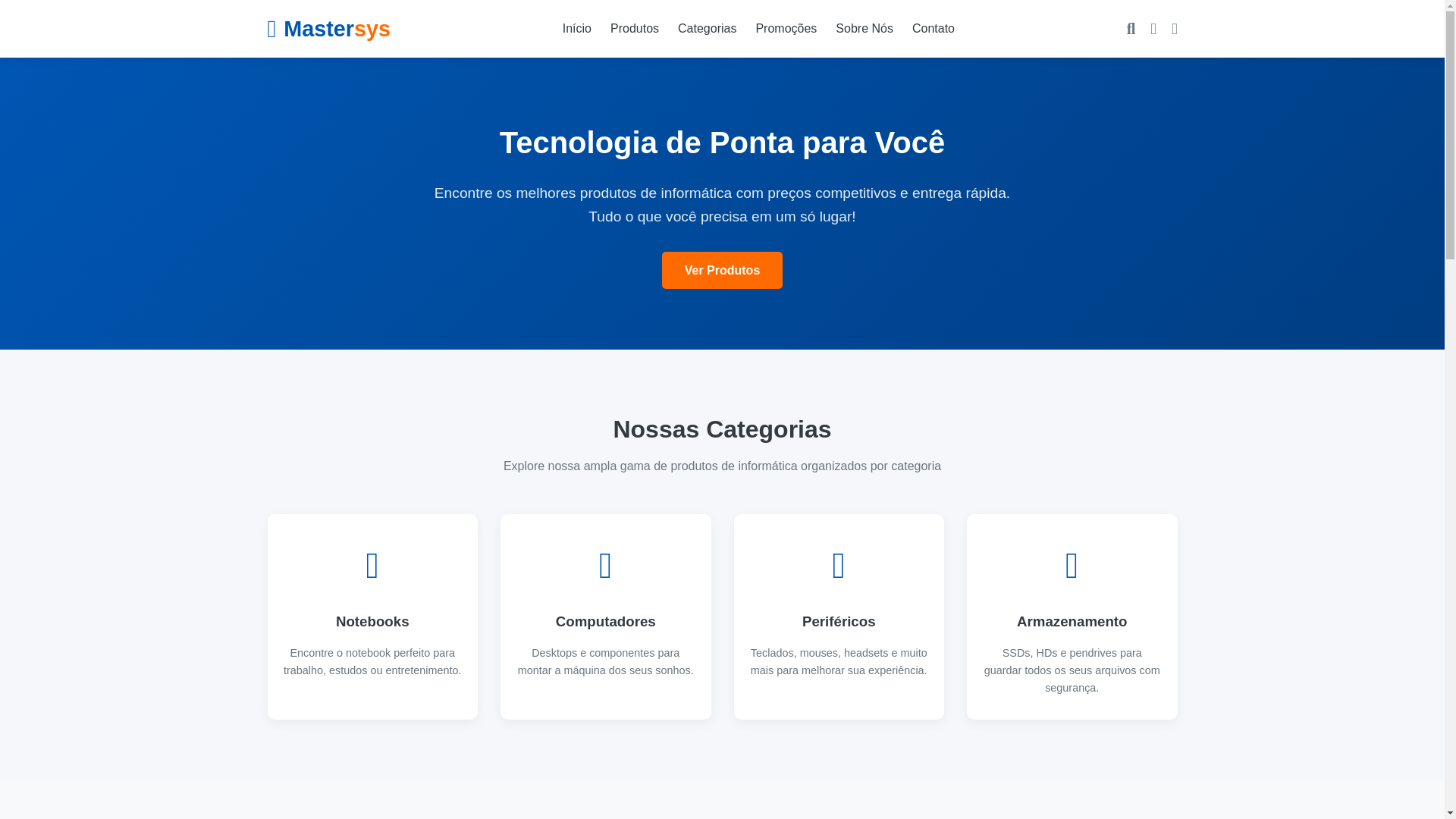 website screenshot of https://mastersys.shop/