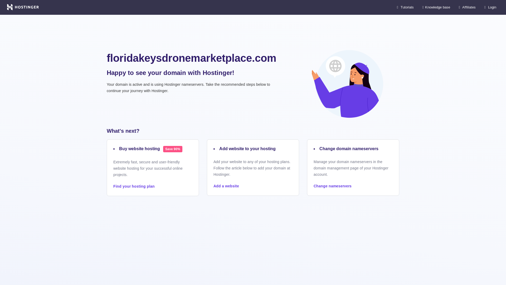 website screenshot of https://floridakeysdronemarketplace.com/