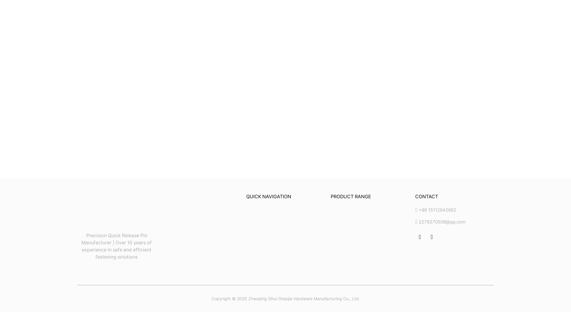 website screenshot of https://sj-quickreleasepins.com/