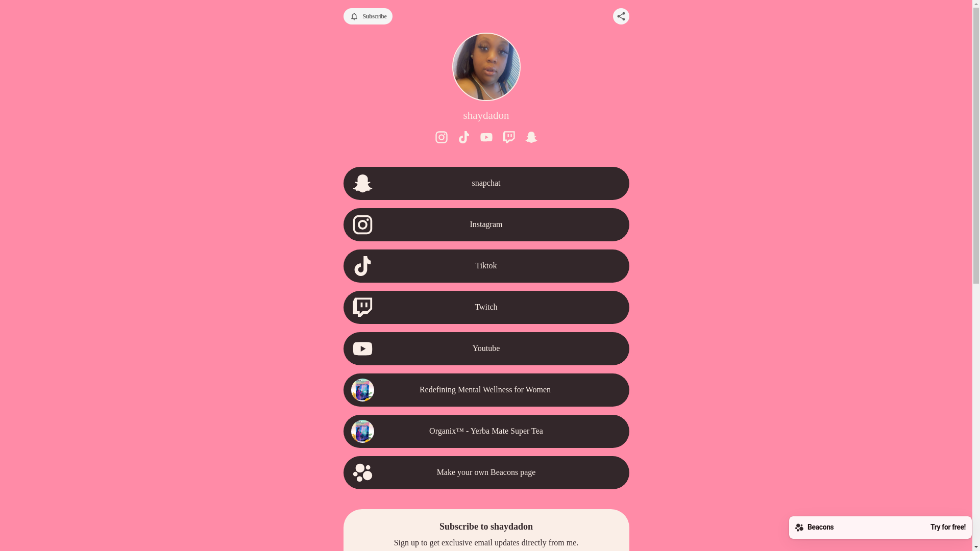 website screenshot of https://shaydadon.com/