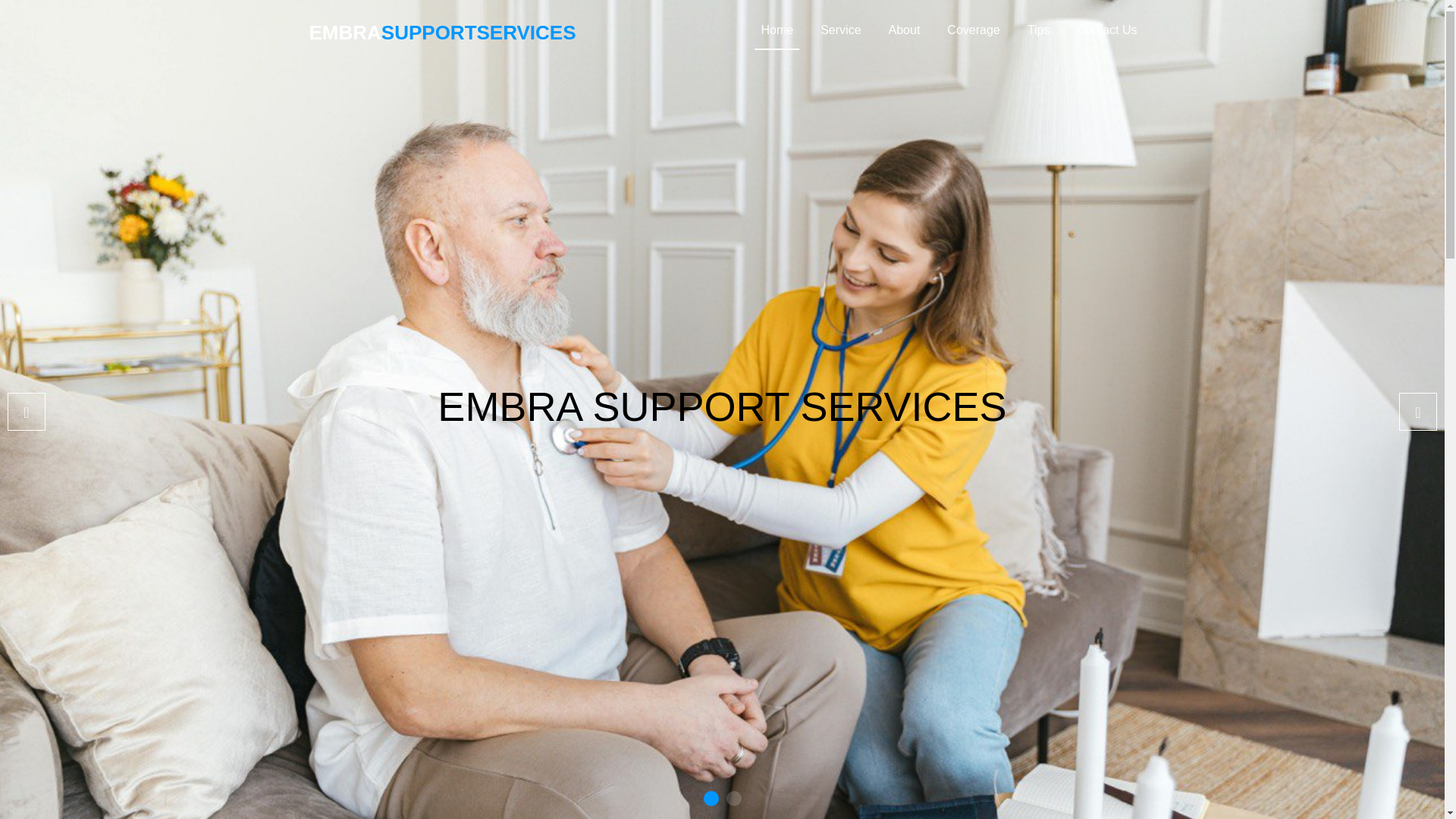 website screenshot of https://embrasupportservices.com/