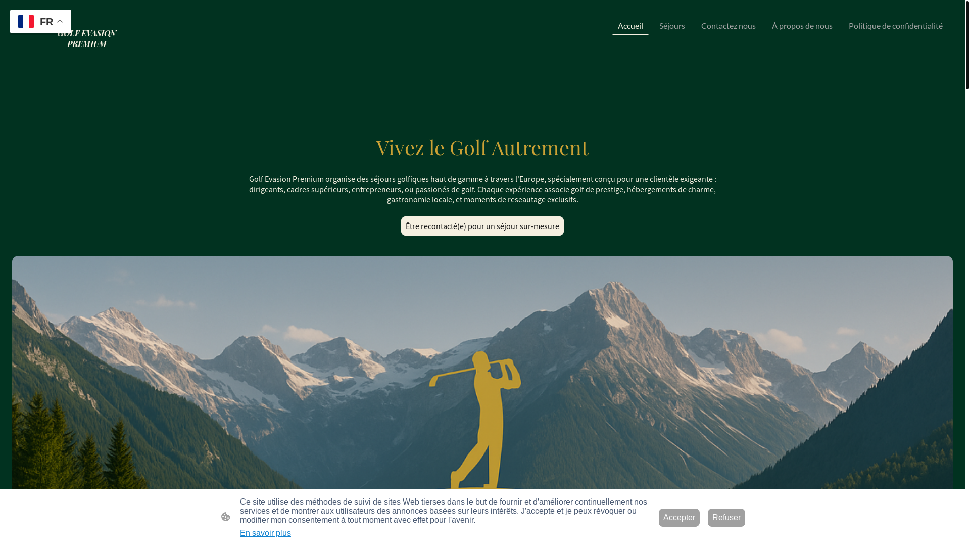website screenshot of https://golf-evasion-premium.com/