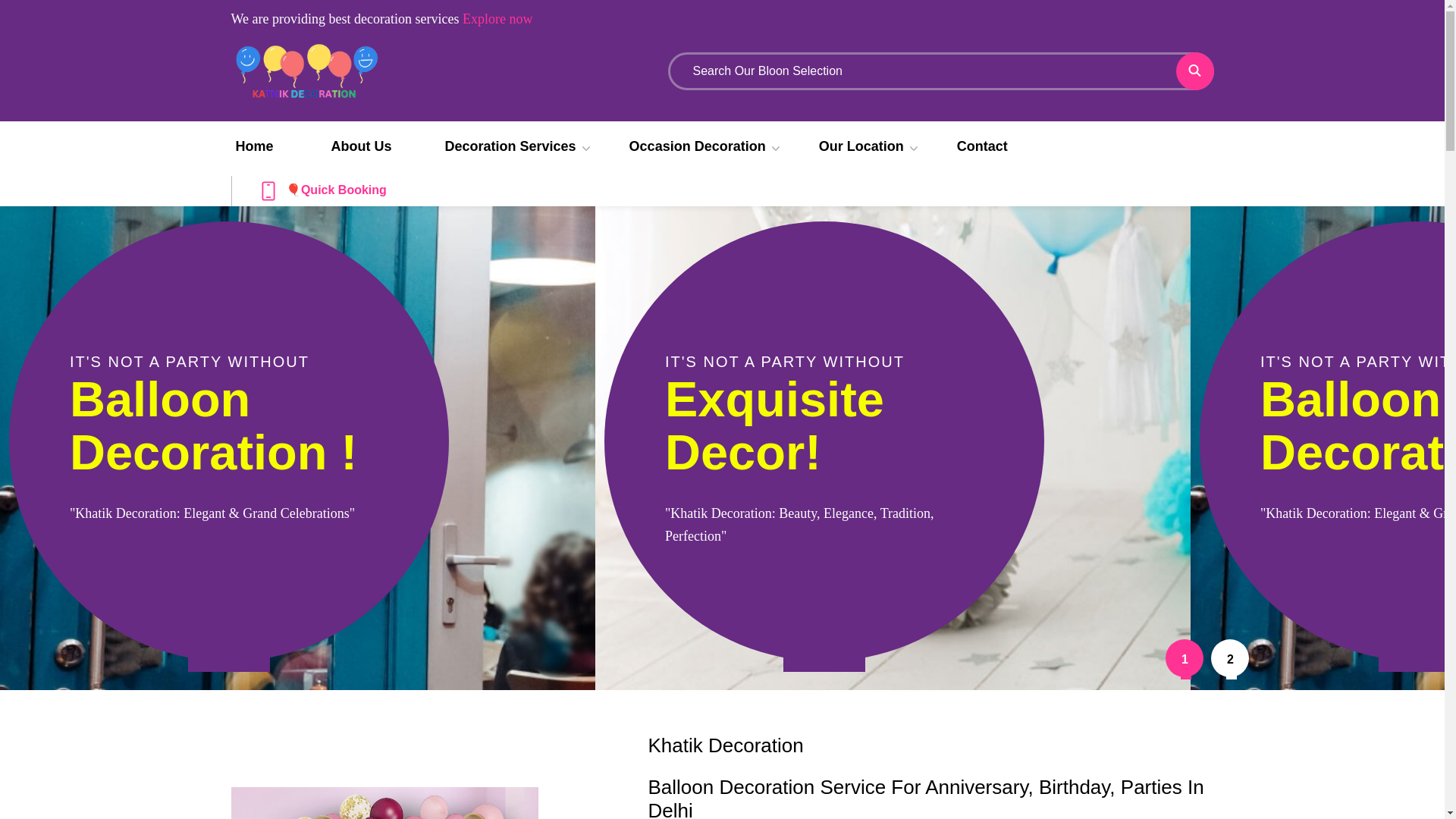 website screenshot of https://khatikdecortion.com/