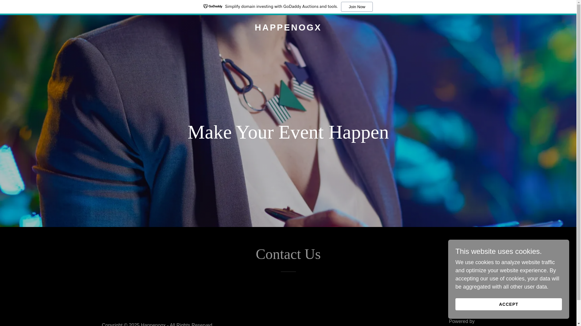 website screenshot of https://happenogx.com/
