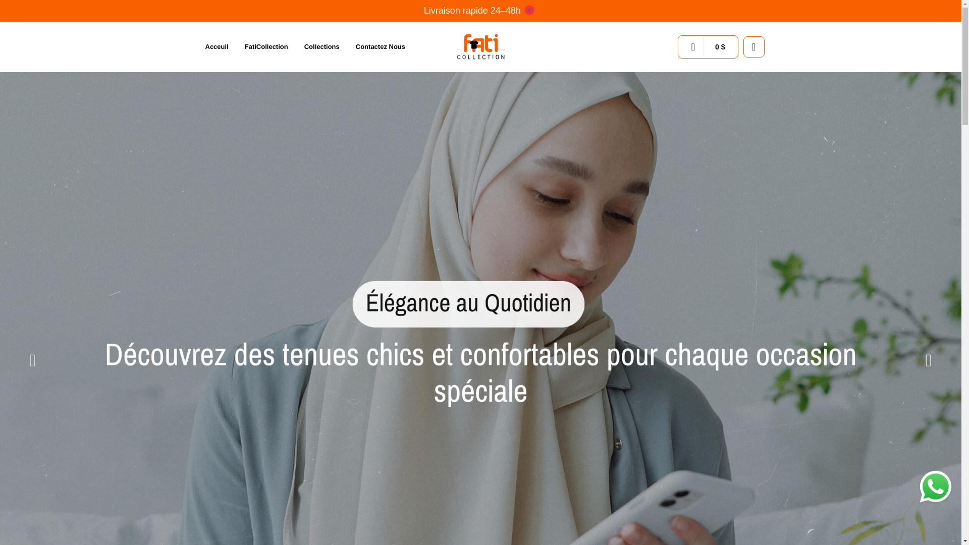 website screenshot of https://faticollection.store/
