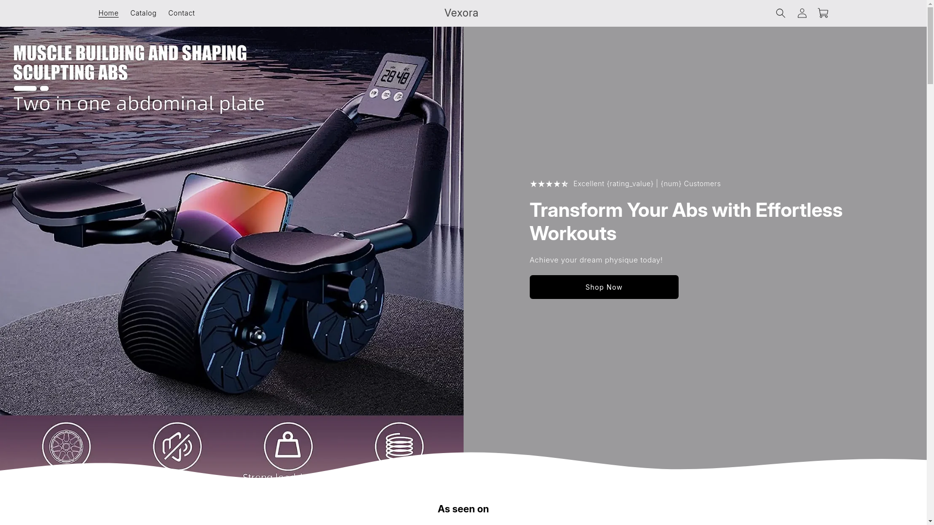 website screenshot of https://vexorafinds.shop/