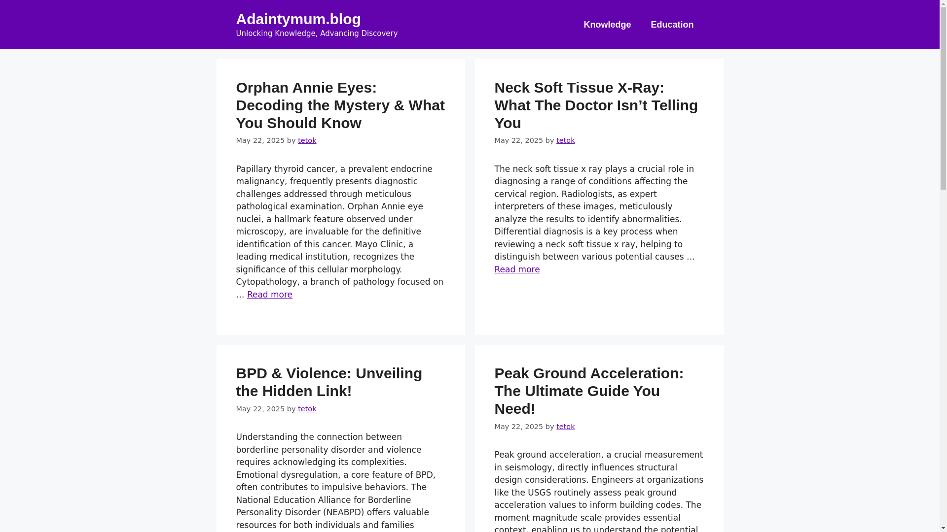website screenshot of https://adaintymum.blog/