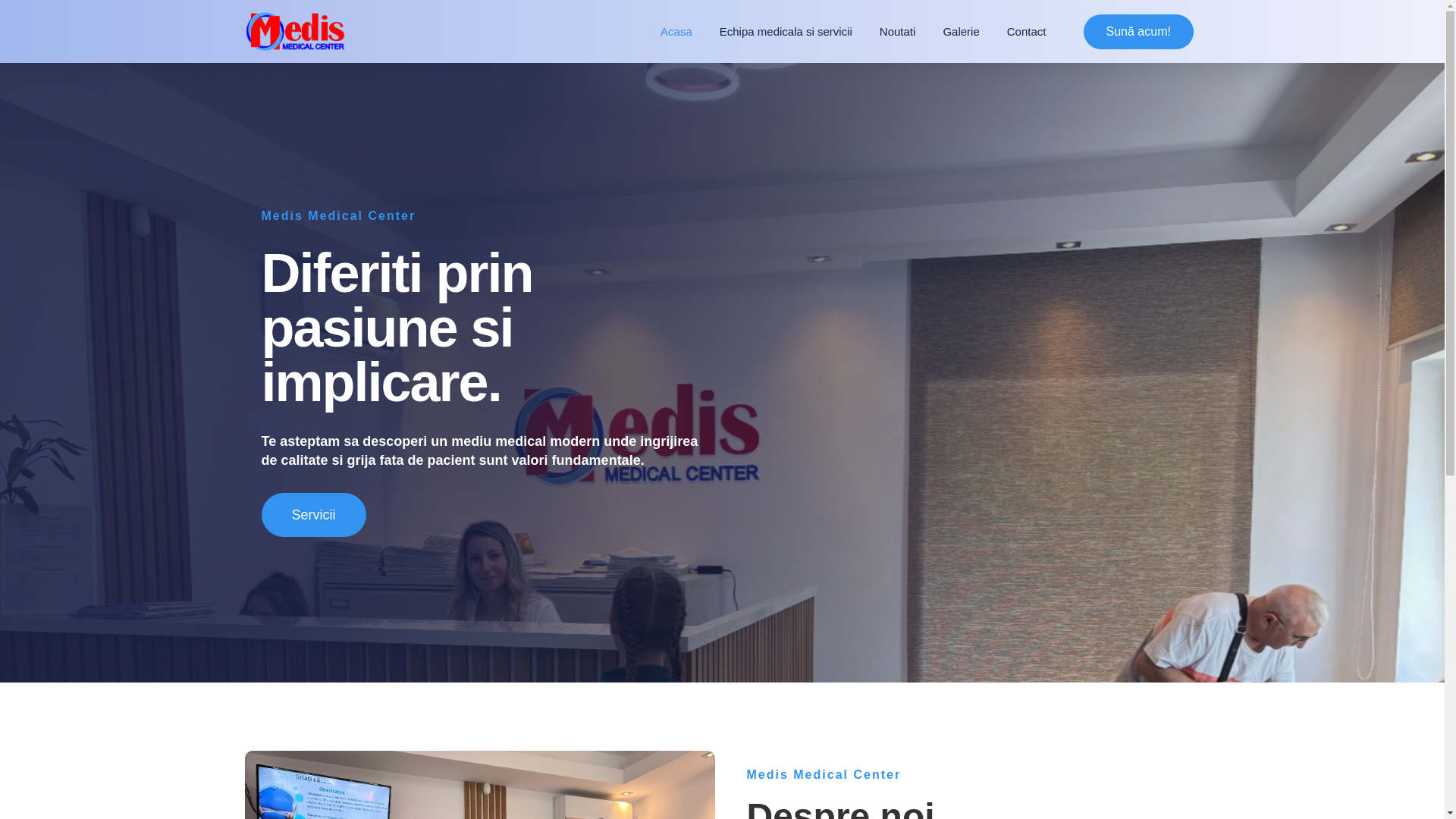 website screenshot of https://medismedicalcenter.ro/