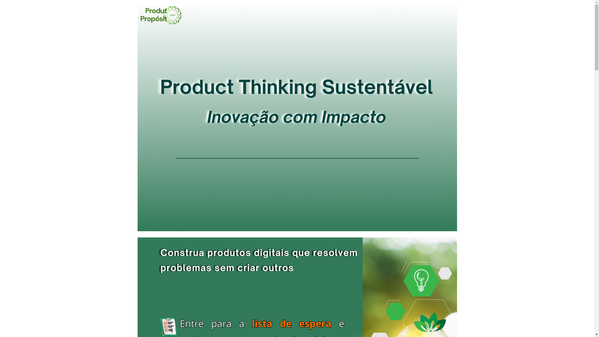 website screenshot of https://produtocomimpacto.com/