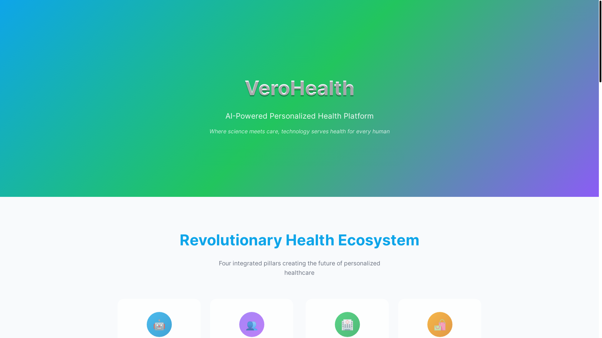 website screenshot of https://verohealth.pages.dev/