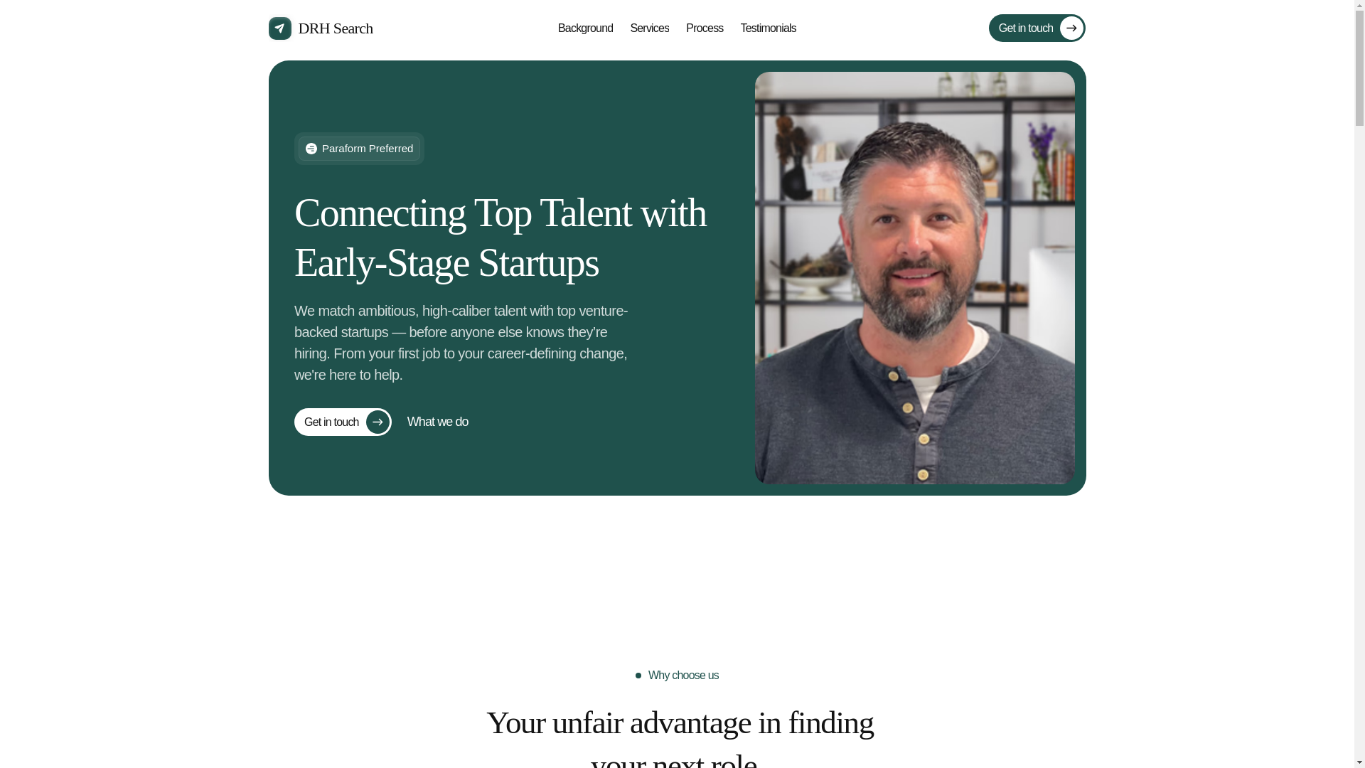 website screenshot of https://drhsearchhq.com/