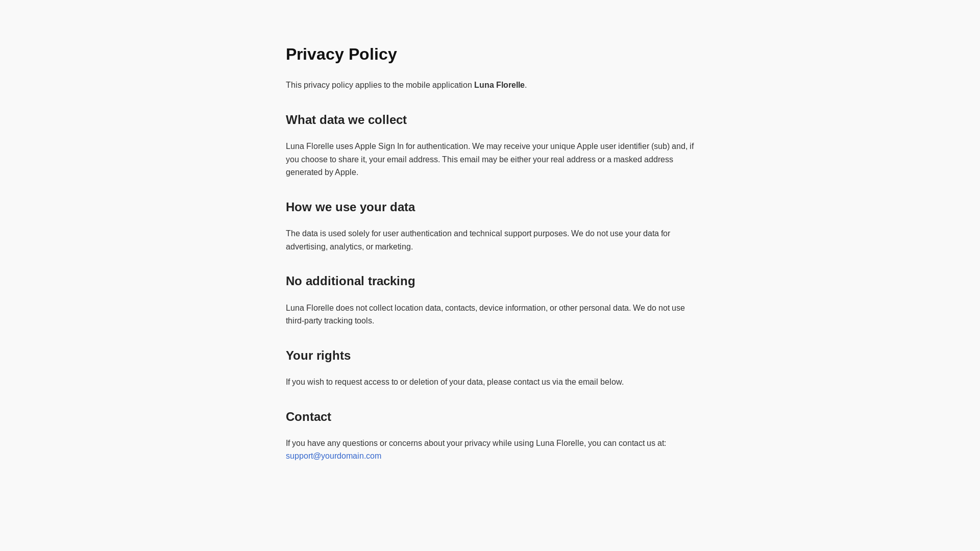 website screenshot of https://lunaflorelle-privacy-policy.pages.dev/