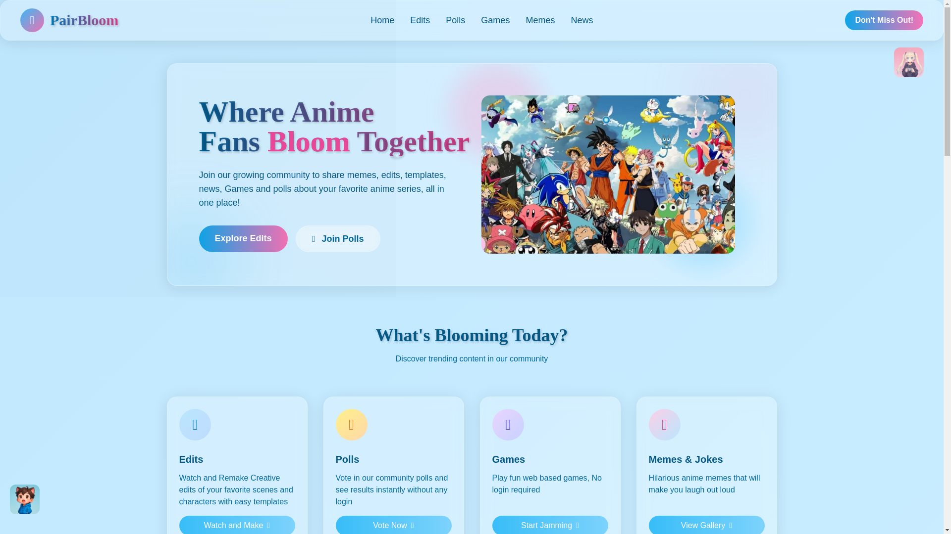 website screenshot of https://pairbloom.online/