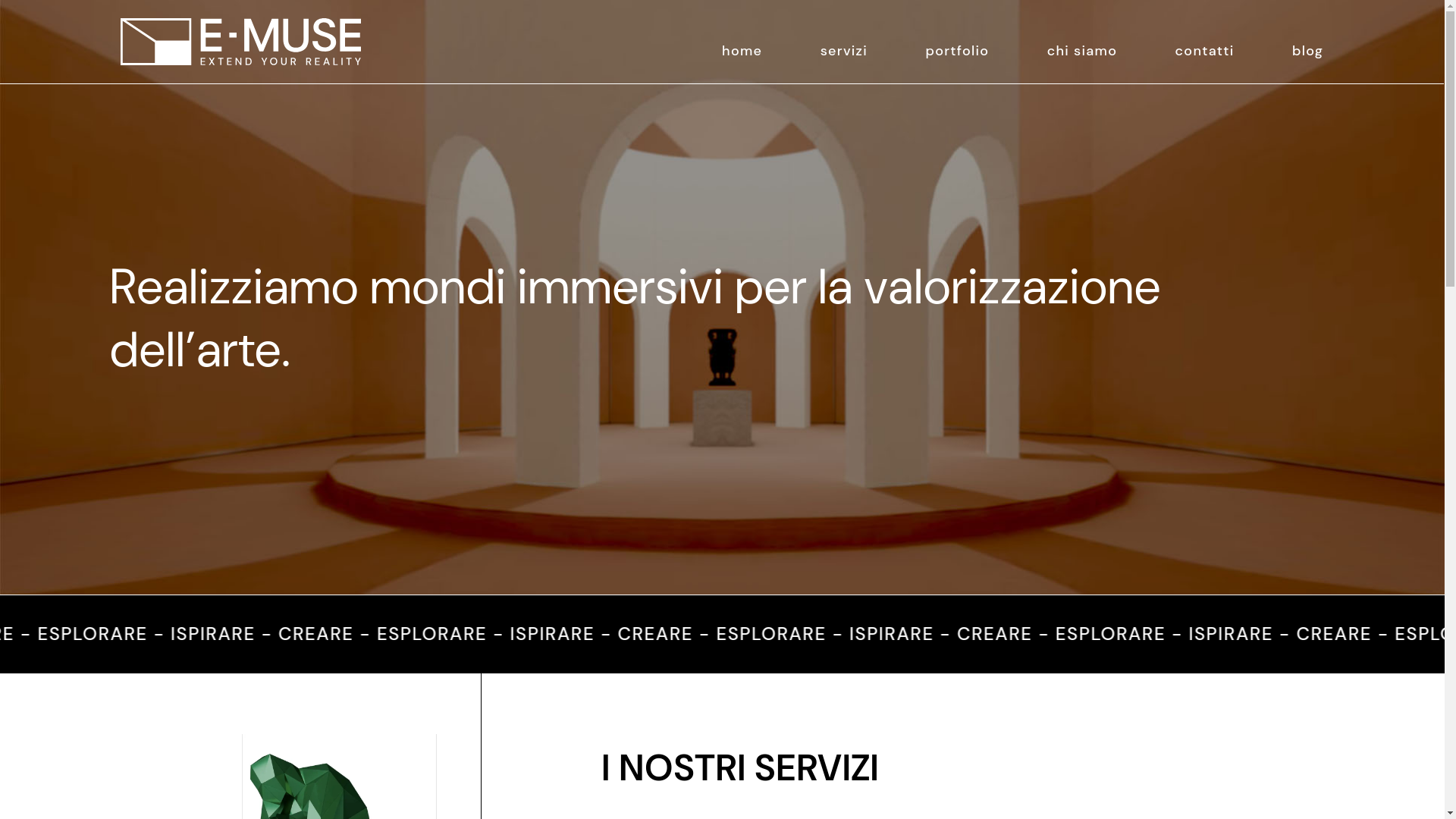 website screenshot of https://e-muse.it/