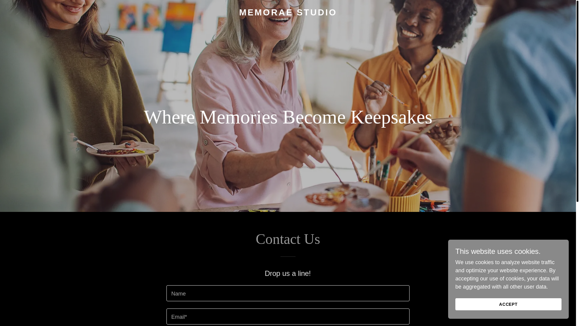 website screenshot of https://memoraestudio.com/