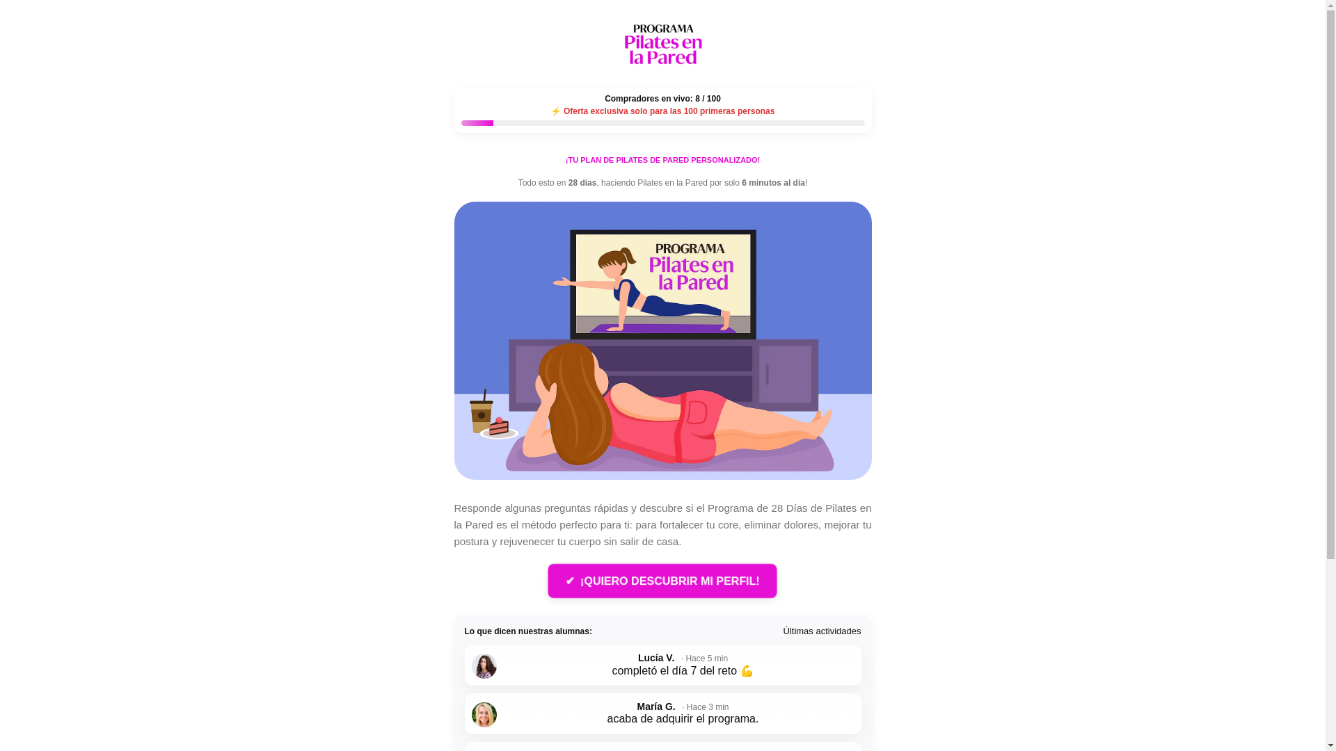 website screenshot of https://pilatesypared.com/