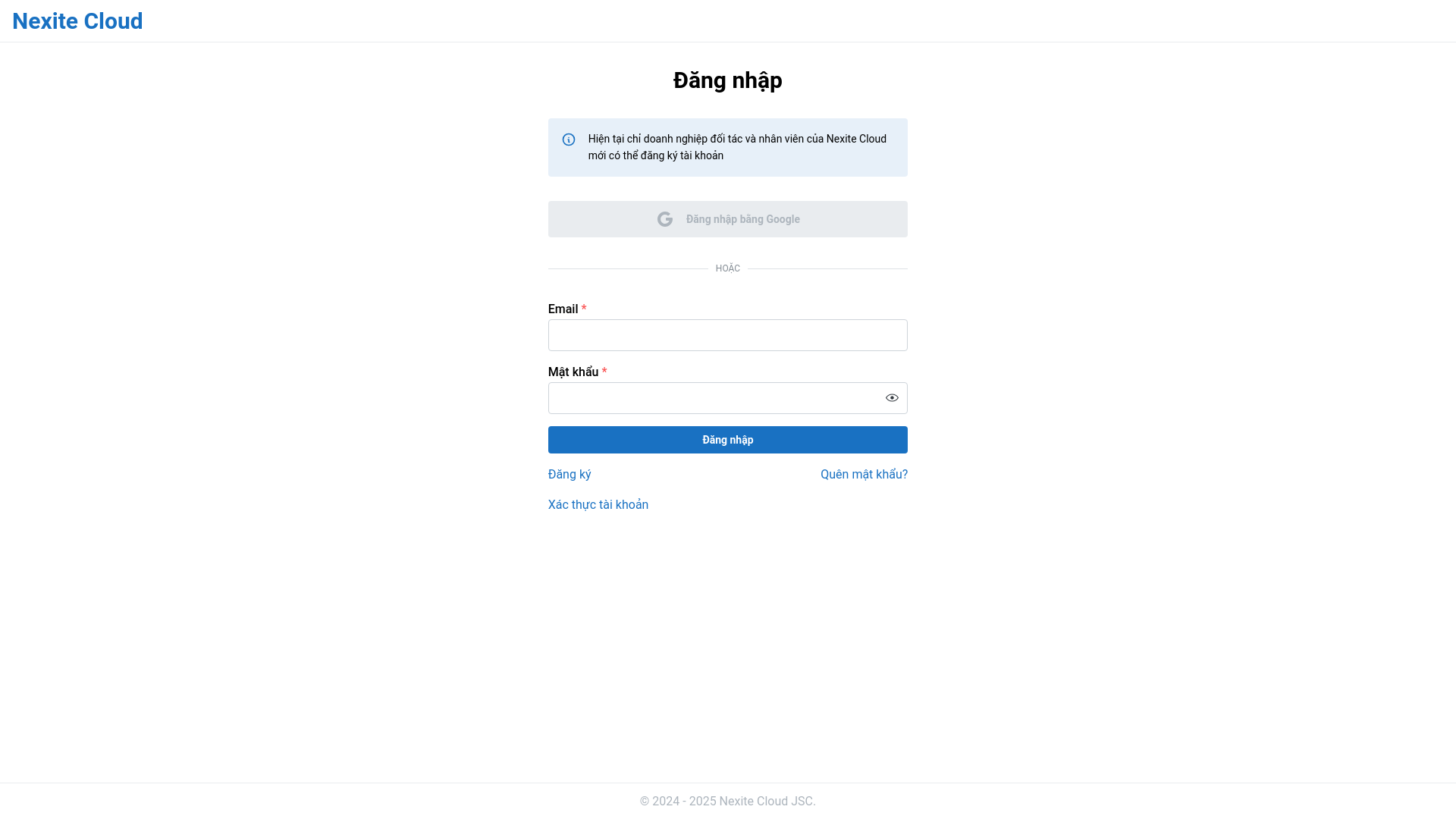 website screenshot of https://nexite-fe-internal.pages.dev/