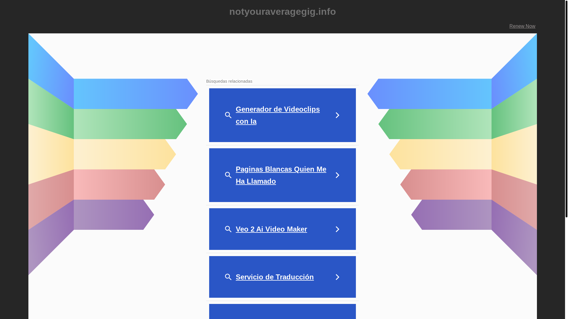 website screenshot of https://notyouraveragegig.info/