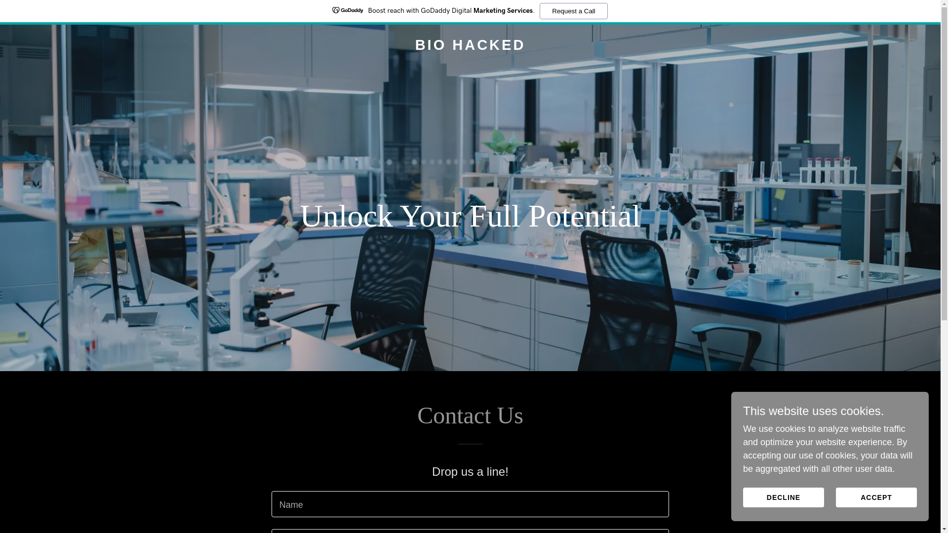 website screenshot of https://bio-hacked.co.uk/