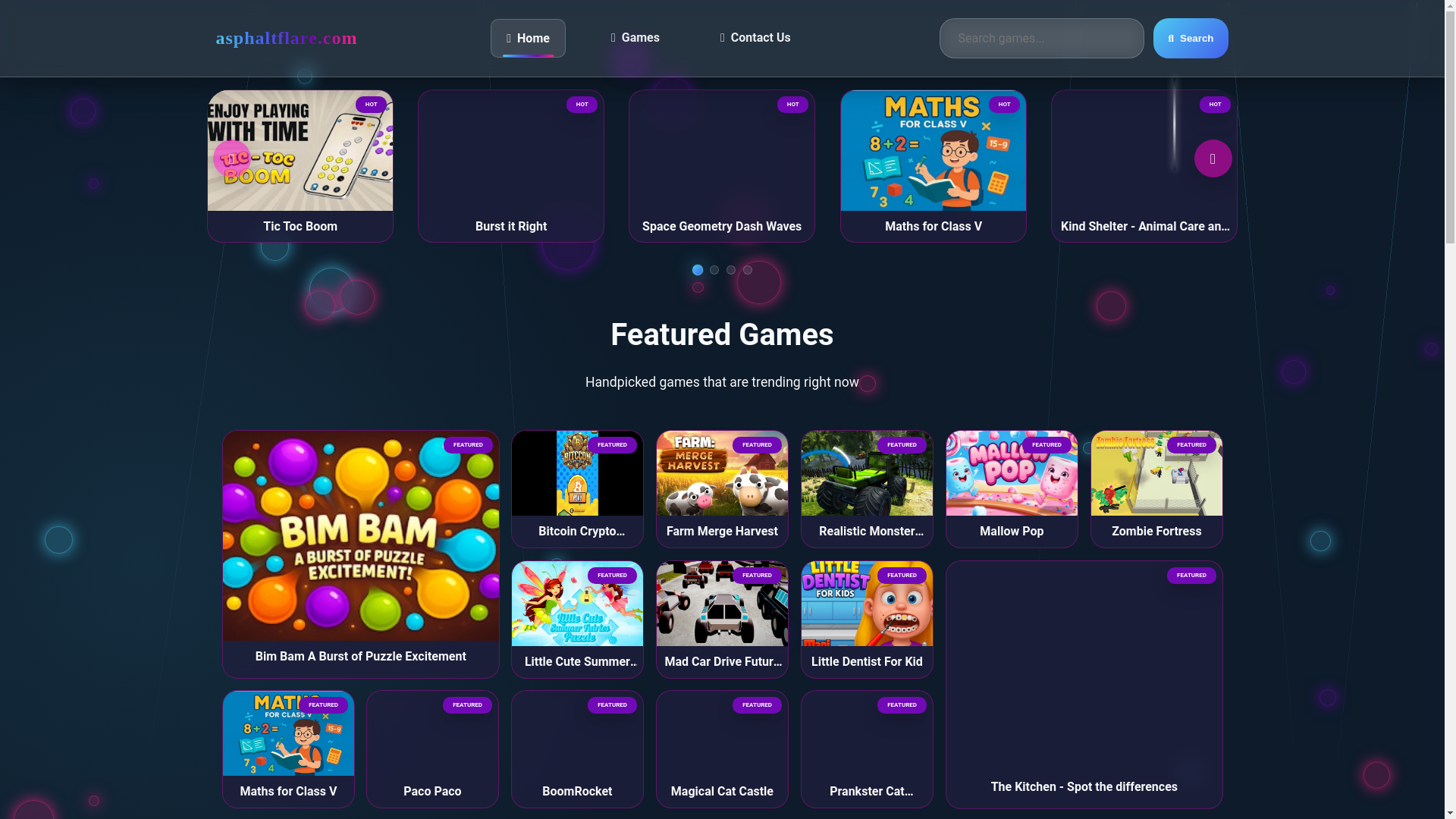 website screenshot of https://asphaltflare.com/