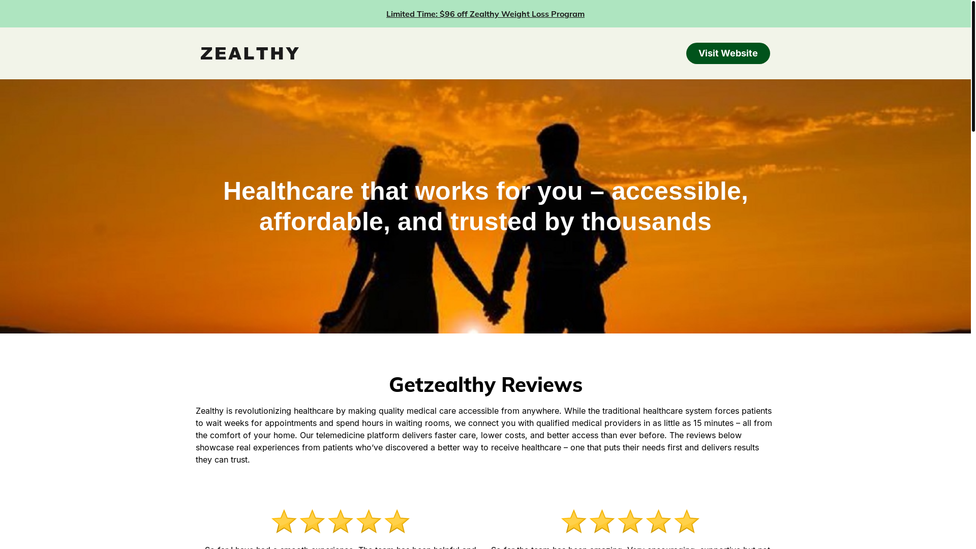 website screenshot of https://getzealthyreviews.com/