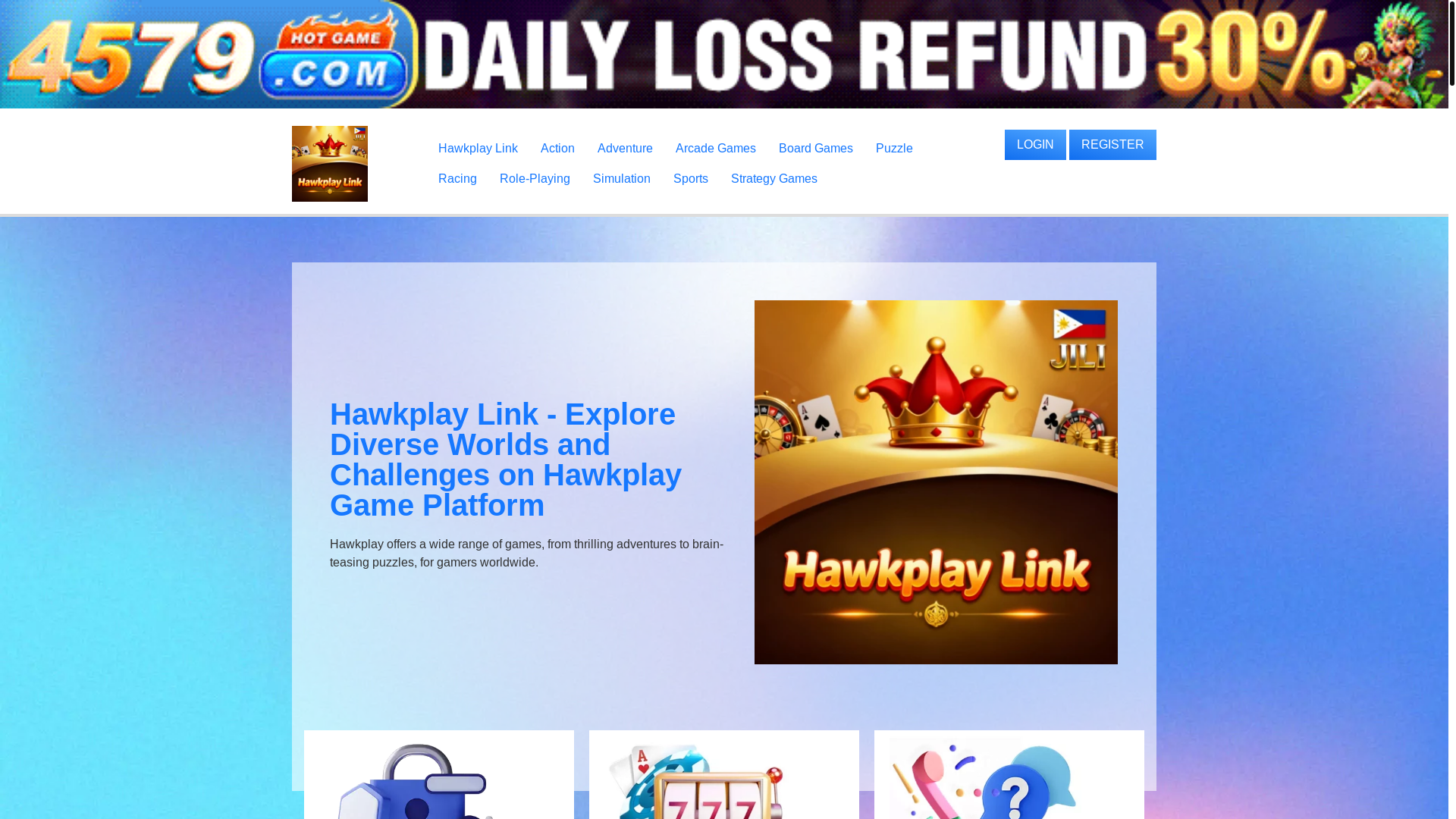 website screenshot of https://hawkplaylinks.com/