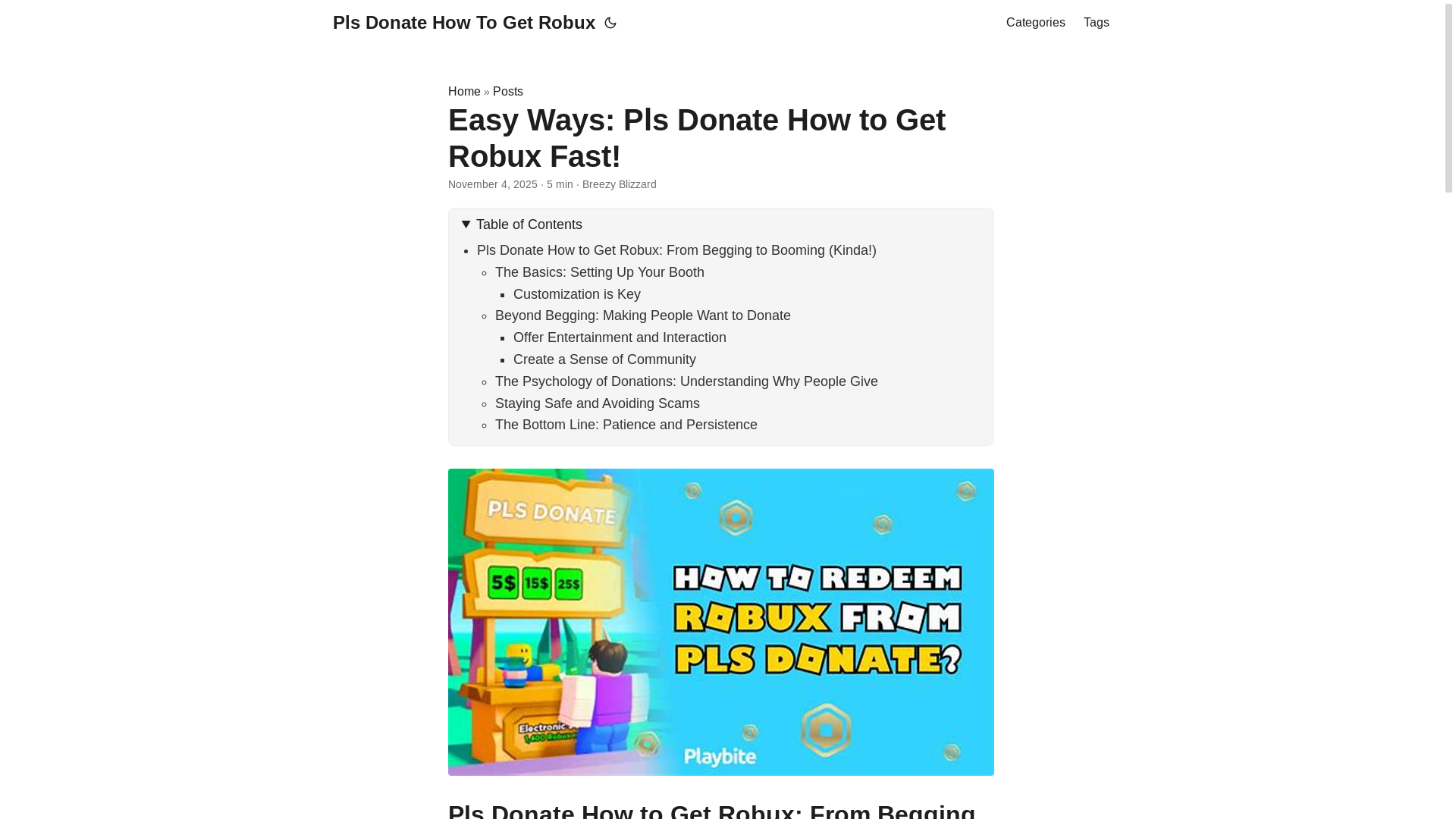 website screenshot of https://pls-donate-how-to-get-robux.pages.dev/