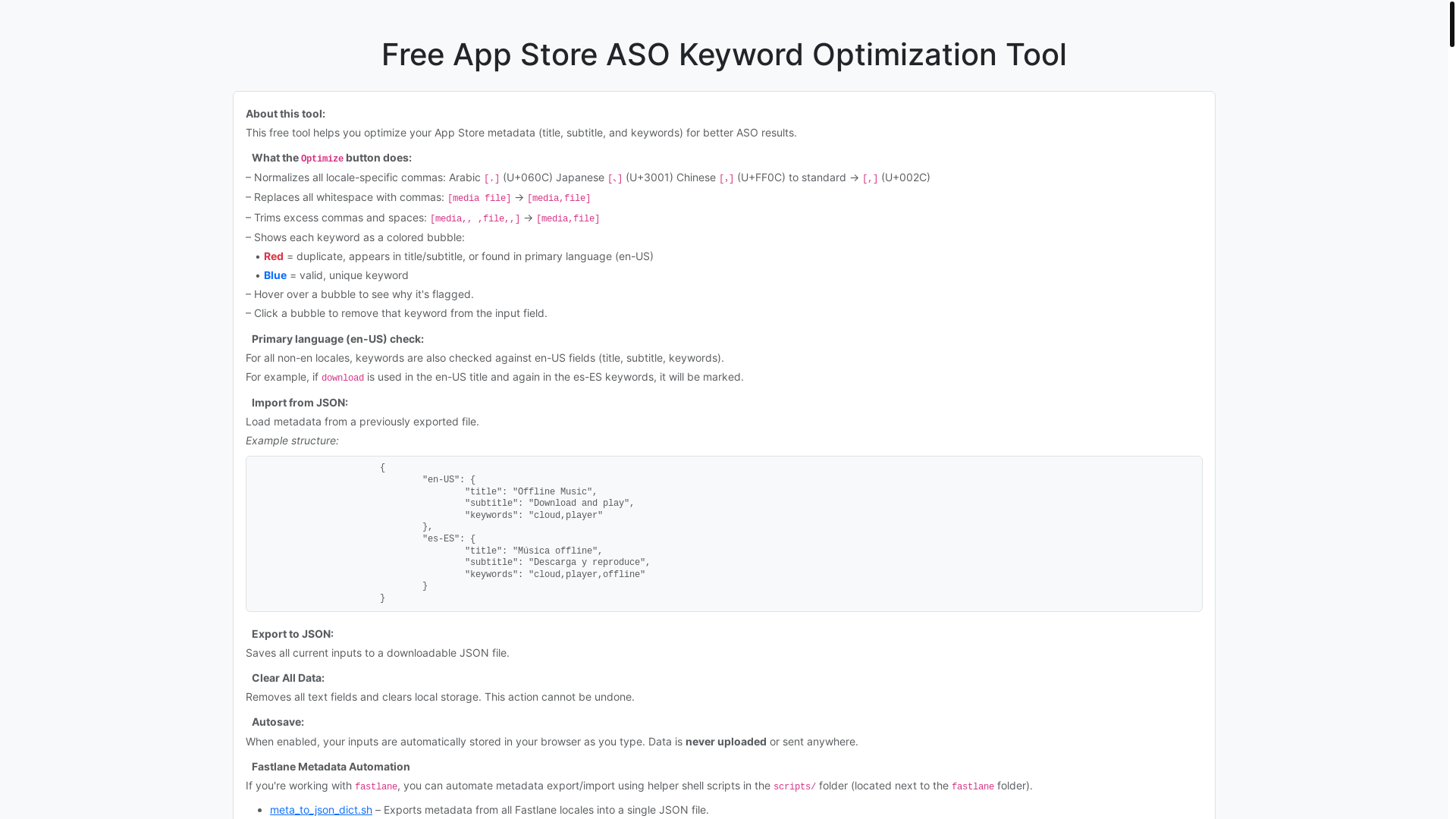 website screenshot of https://app-store-keyword-optimizer.pages.dev/