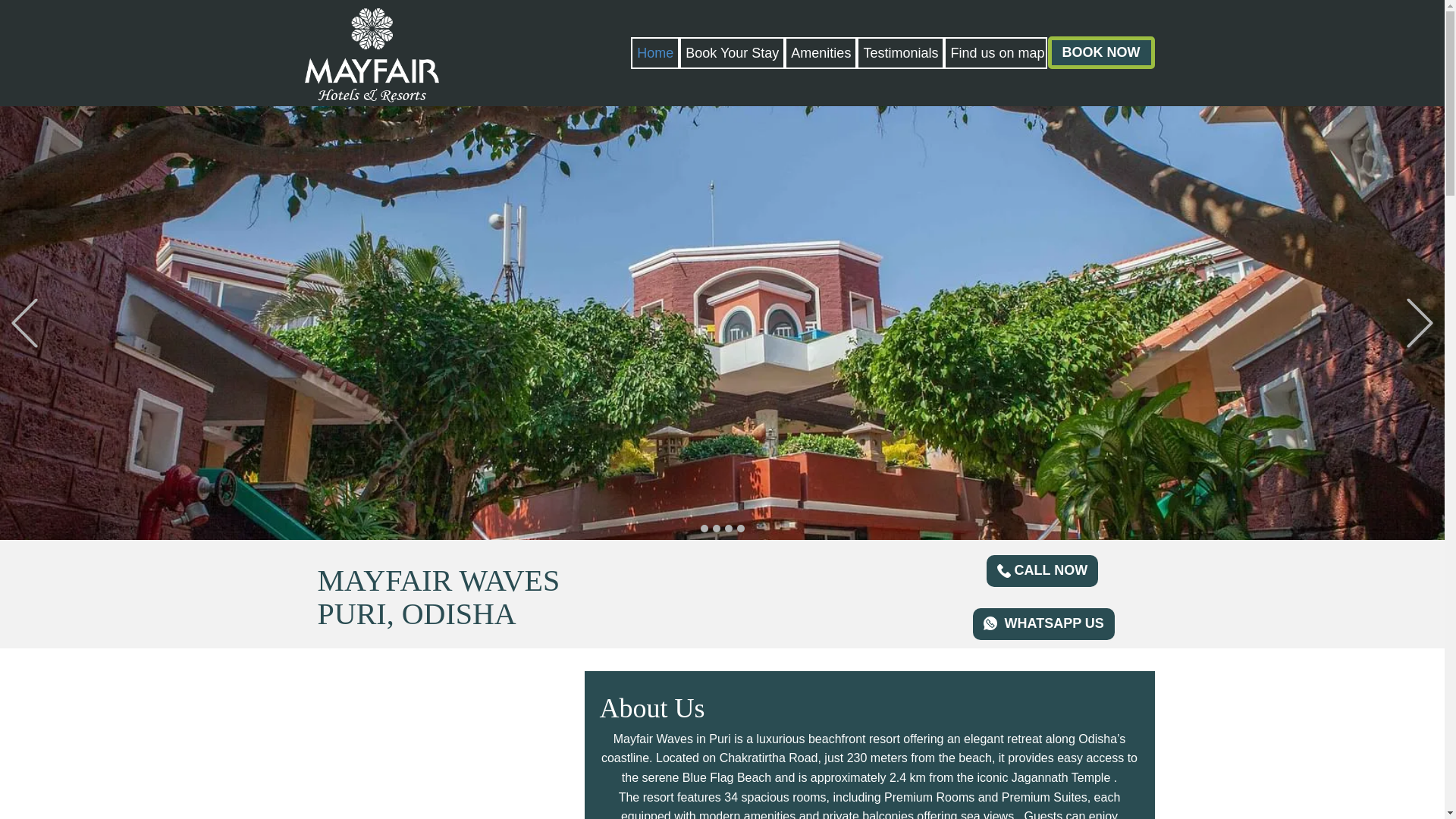 website screenshot of https://mayfairwavespurihotell.com/