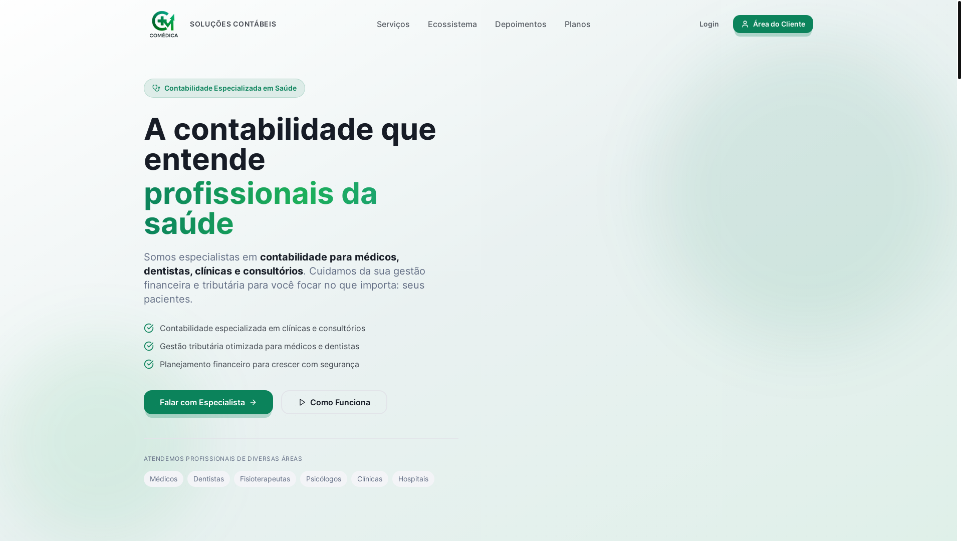 website screenshot of https://comedica.com.br
