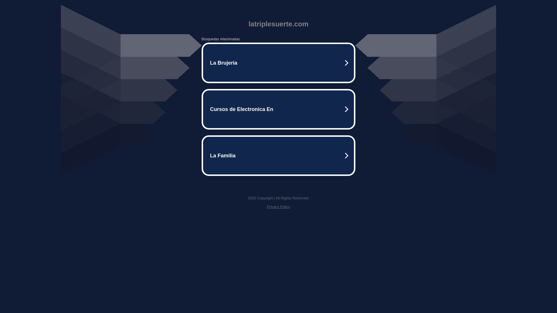 website screenshot of https://latriplesuerte.com/